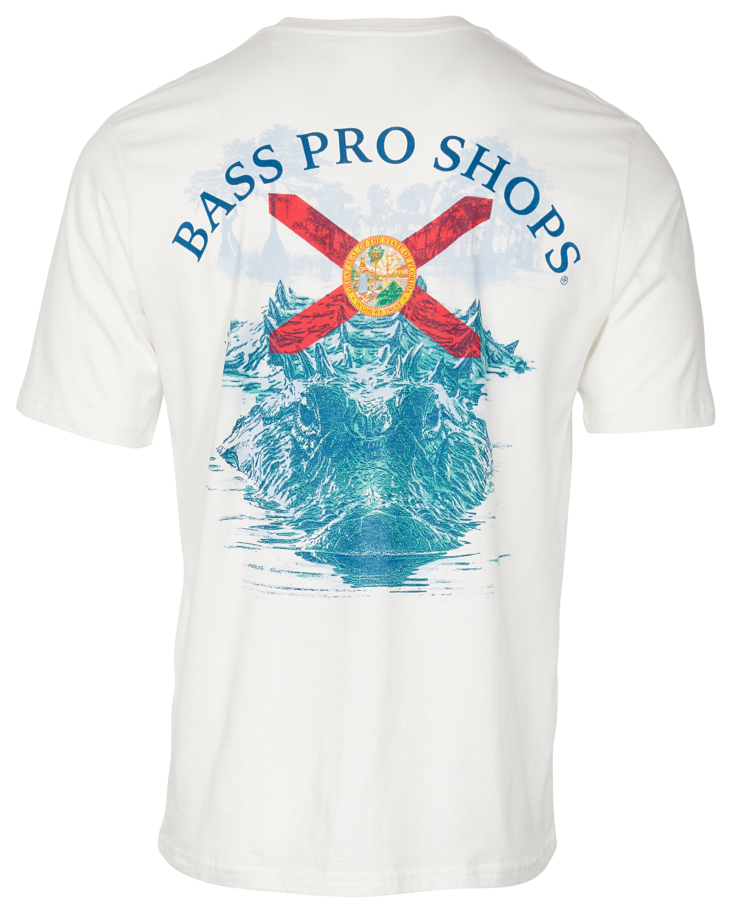 Image of Bass Pro Shops Florida Shallow Waters Graphic Short-Sleeve T-Shirt for Men - White