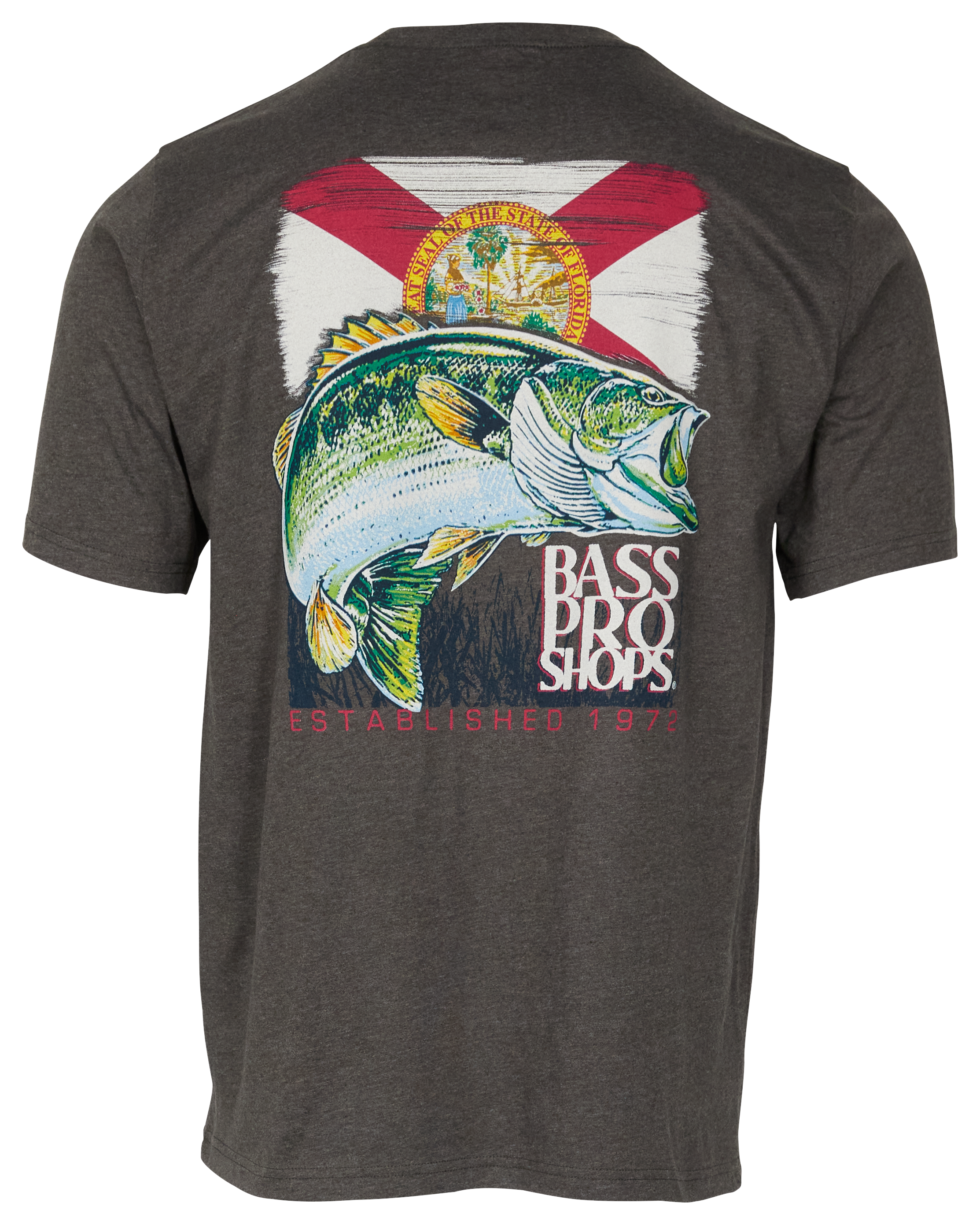 Bass Pro Shops Florida Flag Jumping Bass Graphic Short-Sleeve T-Shirt for  Men