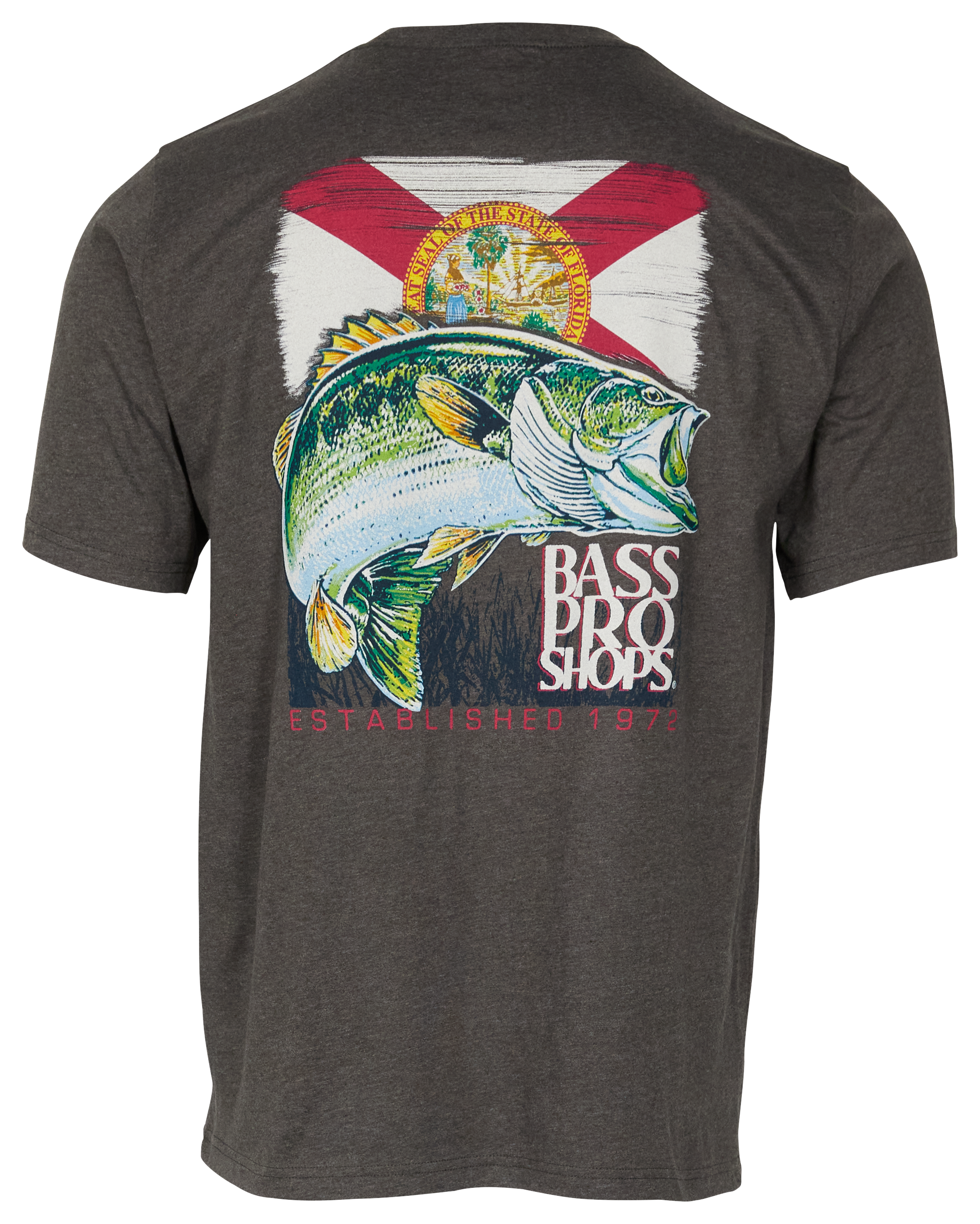 Bass Pro Shops Florida Flag Jumping Bass Graphic Short-Sleeve T-Shirt for Men                                                   