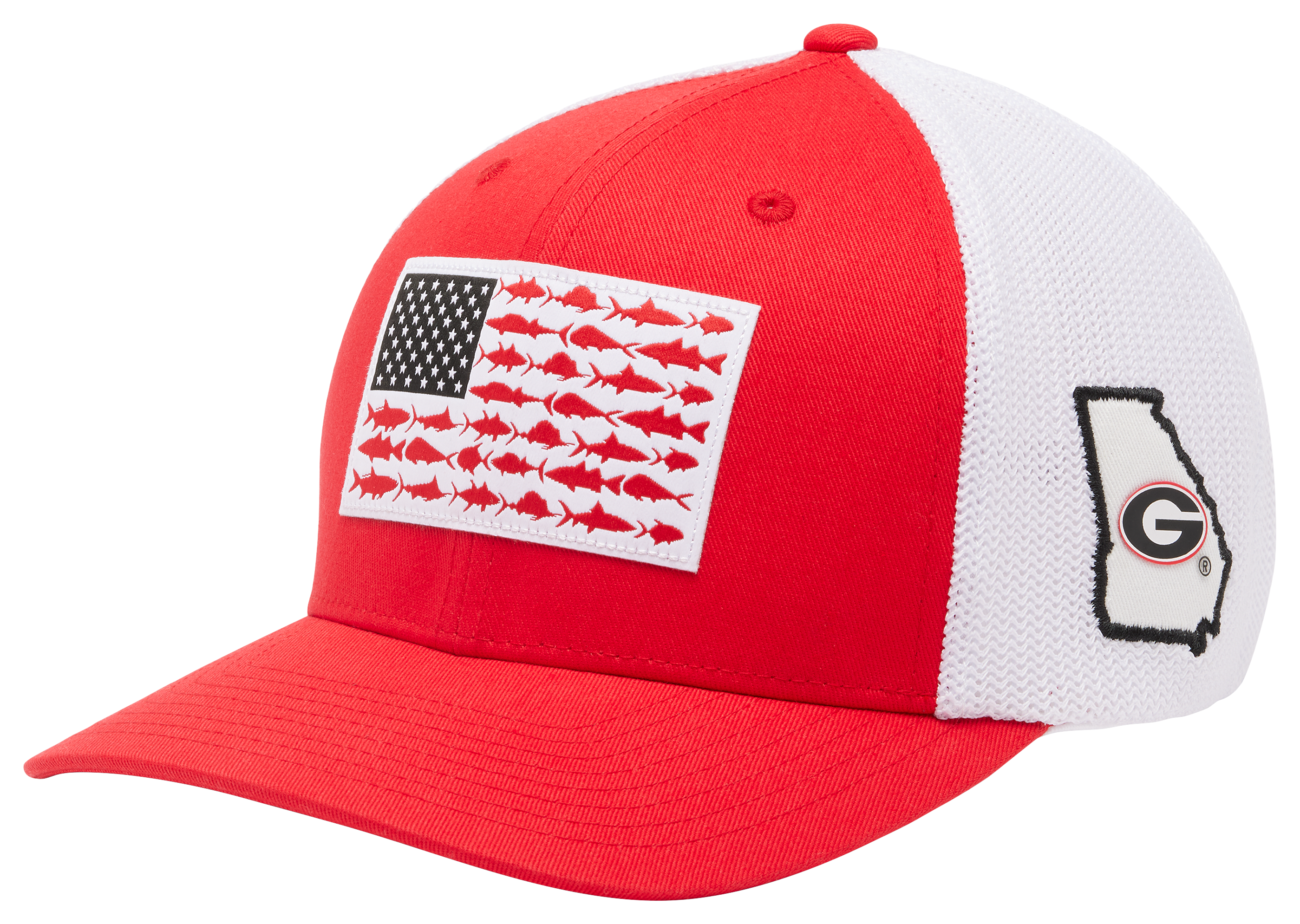 Columbia Sportswear PFG Fish Flag Mesh FlexFit Fitted Baseball Cap - XXL  Fitted Baseball Caps