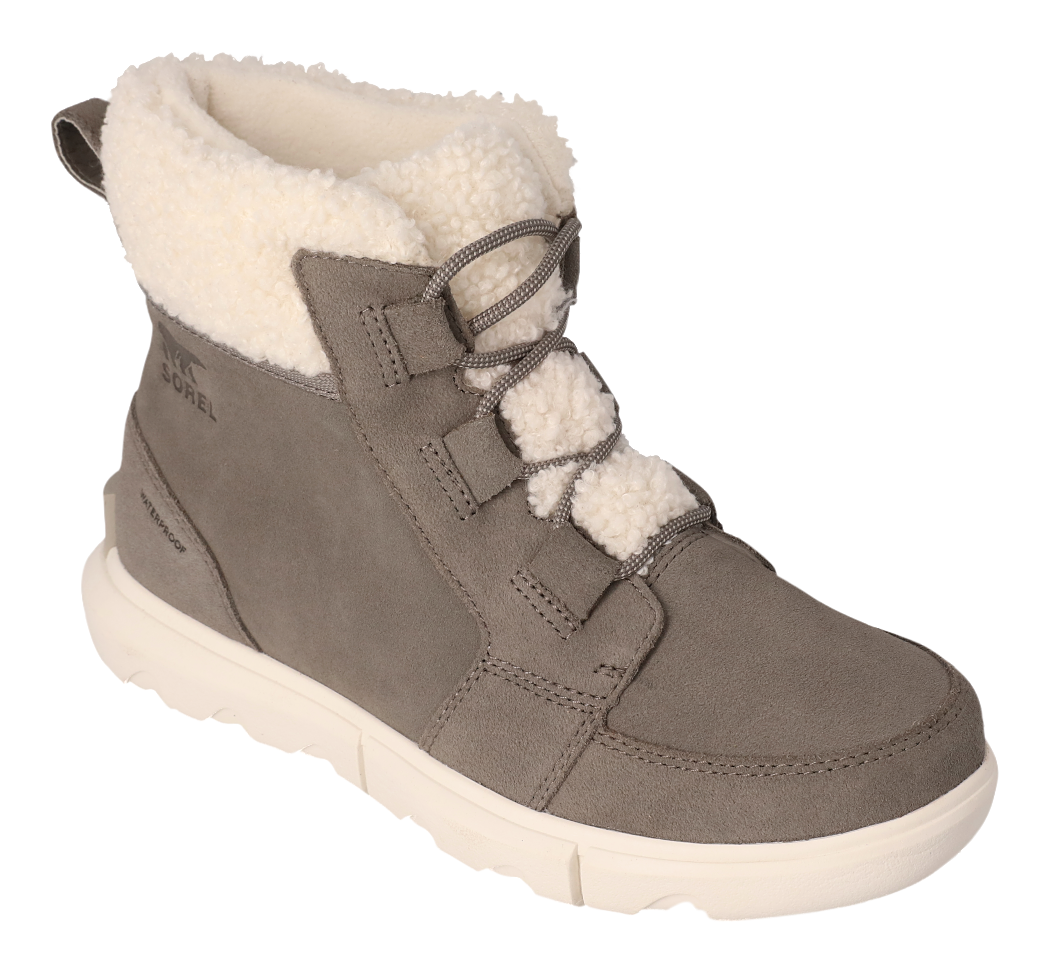 Image of Sorel Explorer II Carnival Cozy Waterproof Boots for Ladies - Quarry/Sea Salt - 6M