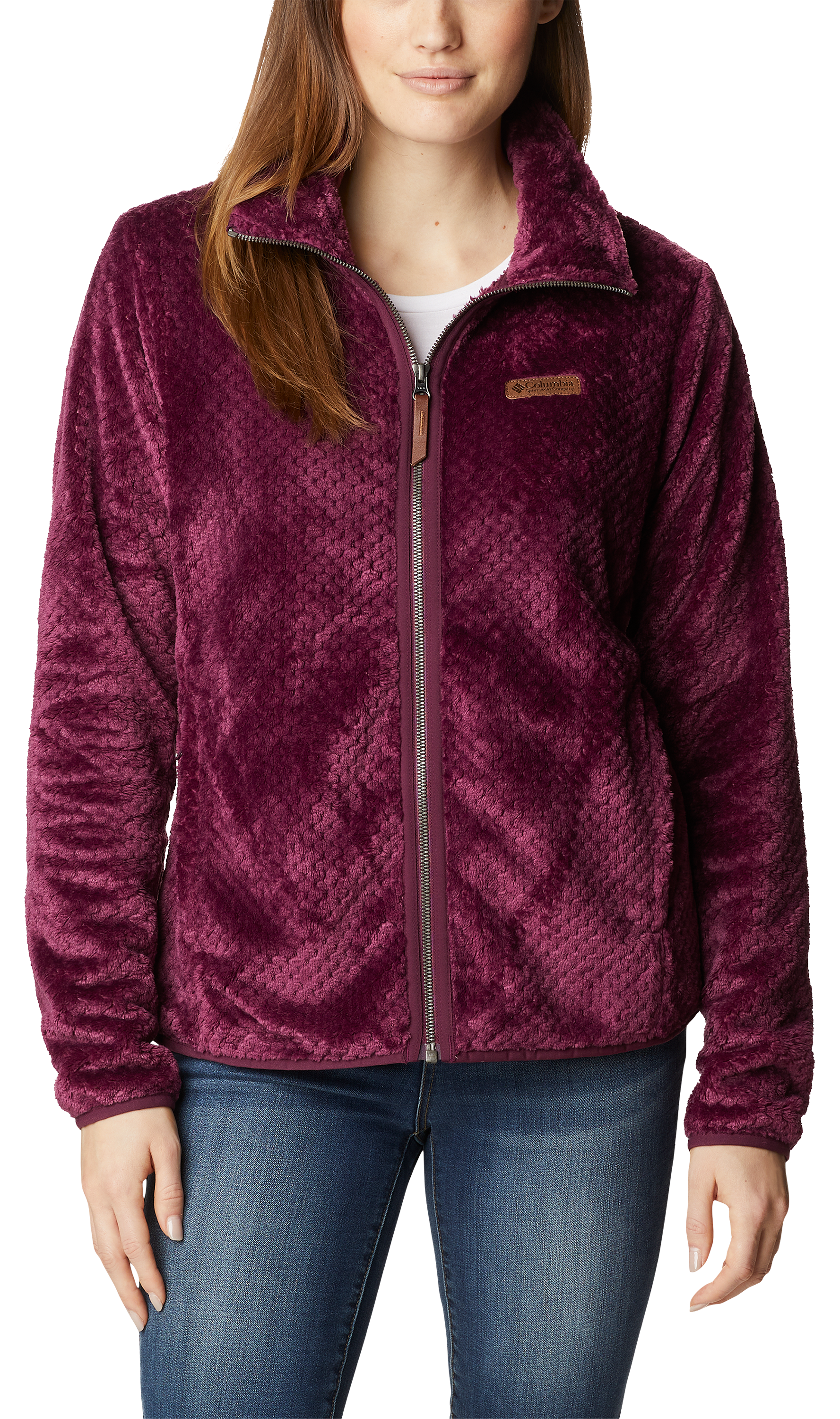 Image of Columbia Fire Side II Sherpa Full-Zip Jacket for Ladies - Marionberry - XS