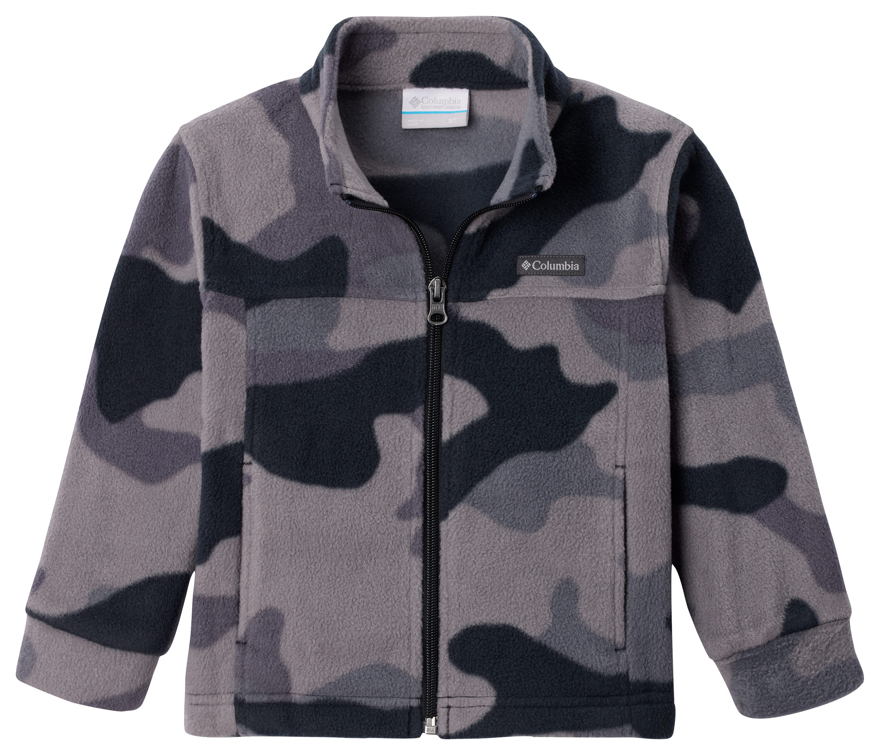 Image of Columbia Zing III Fleece Jacket for Toddler Boys - Black Mod Camo - 3T