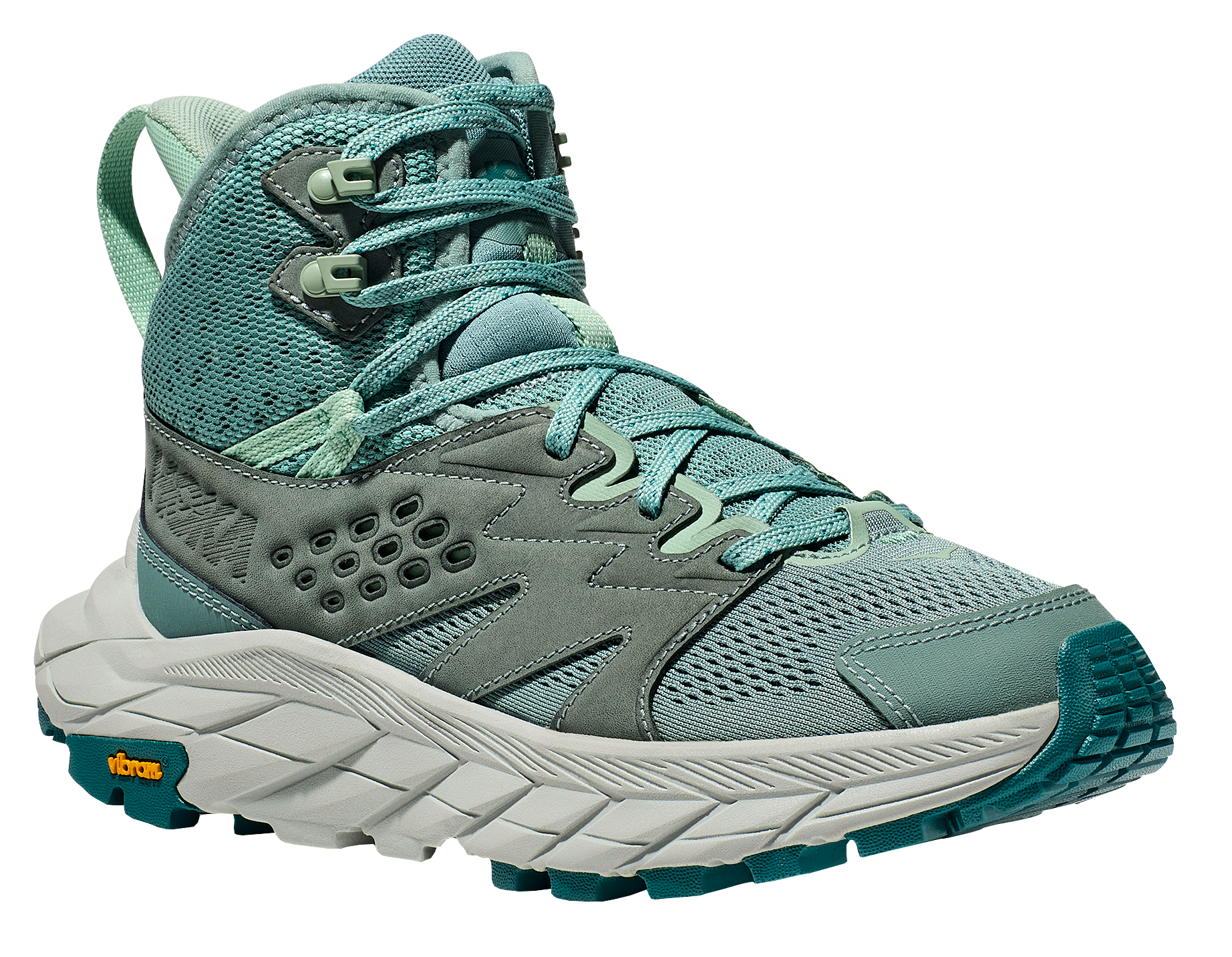 Image of Hoka Anacapa Breeze Mid Hiking Boots for Ladies - Trellis/Mist Green - 6.5M