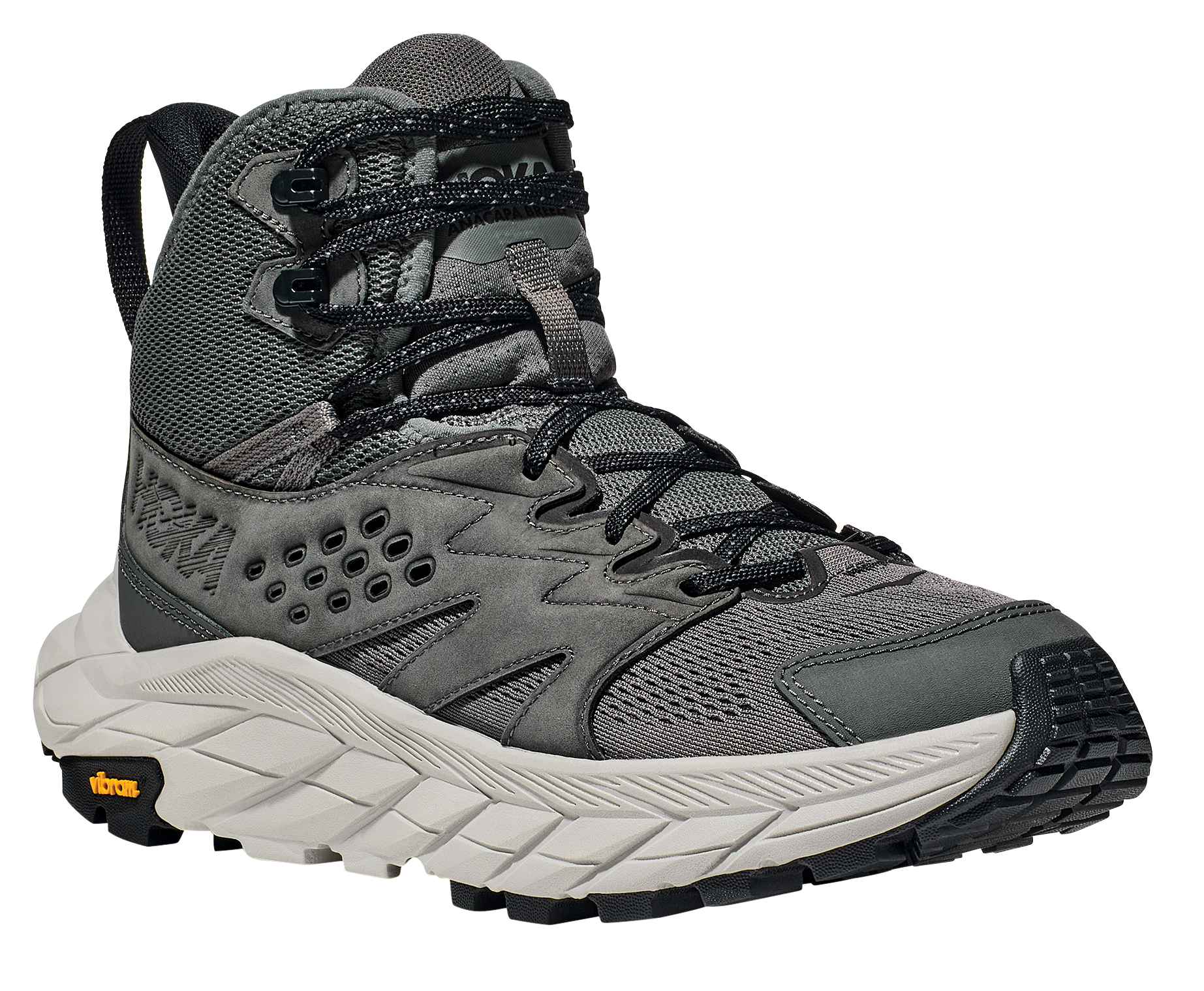 Image of Hoka Anacapa Breeze Mid Hiking Boots for Men - Castlerock/Harbor Mist - 8.5M