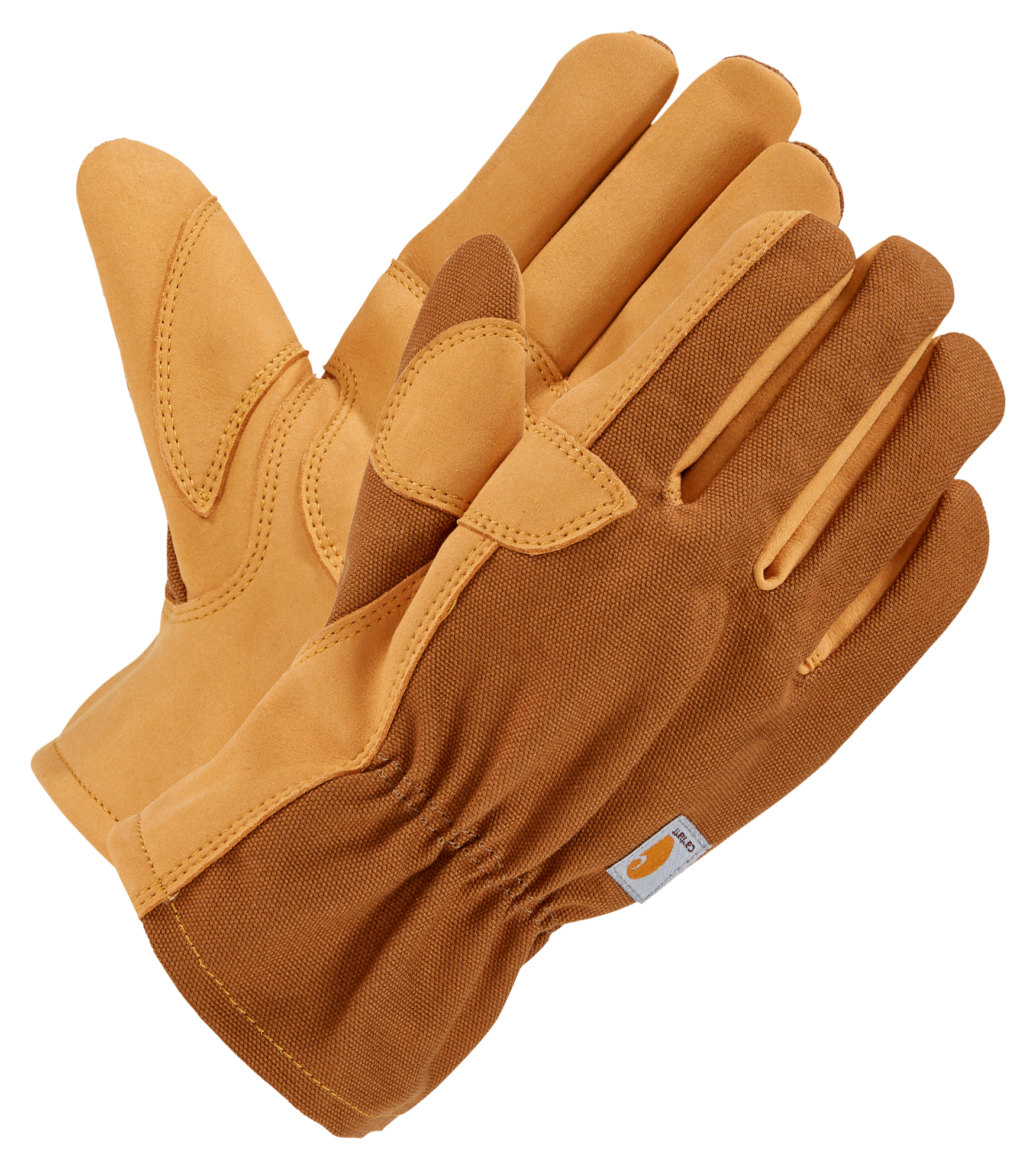CARHARTT Duck/Synthetic Leather Open Cuff Gloves for Ladies