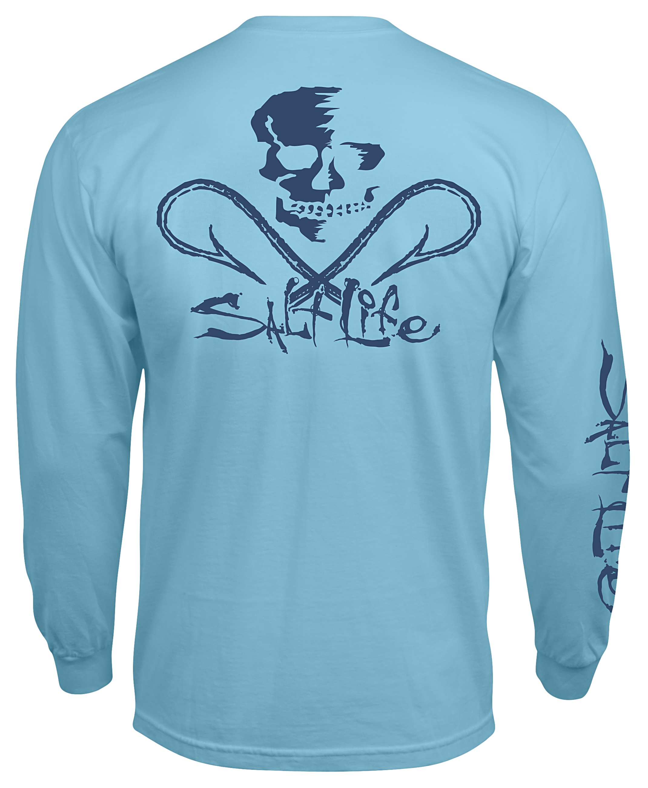 SALT LIFE Skull and Hooks Long-Sleeve Pocket T-Shirt for Men