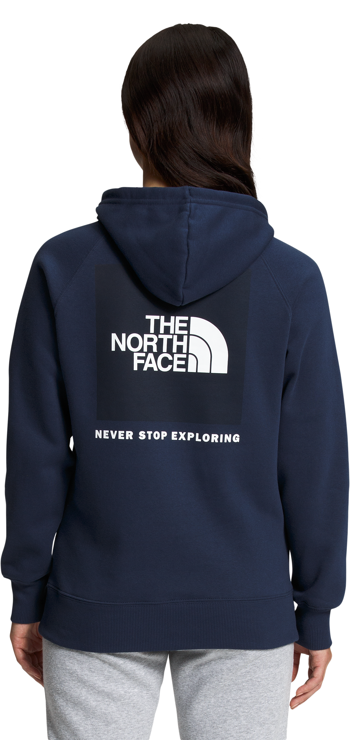 Image of The North Face Box NSE Long-Sleeve Hoodie for Ladies - Summit Navy/Summit Navy - XXL