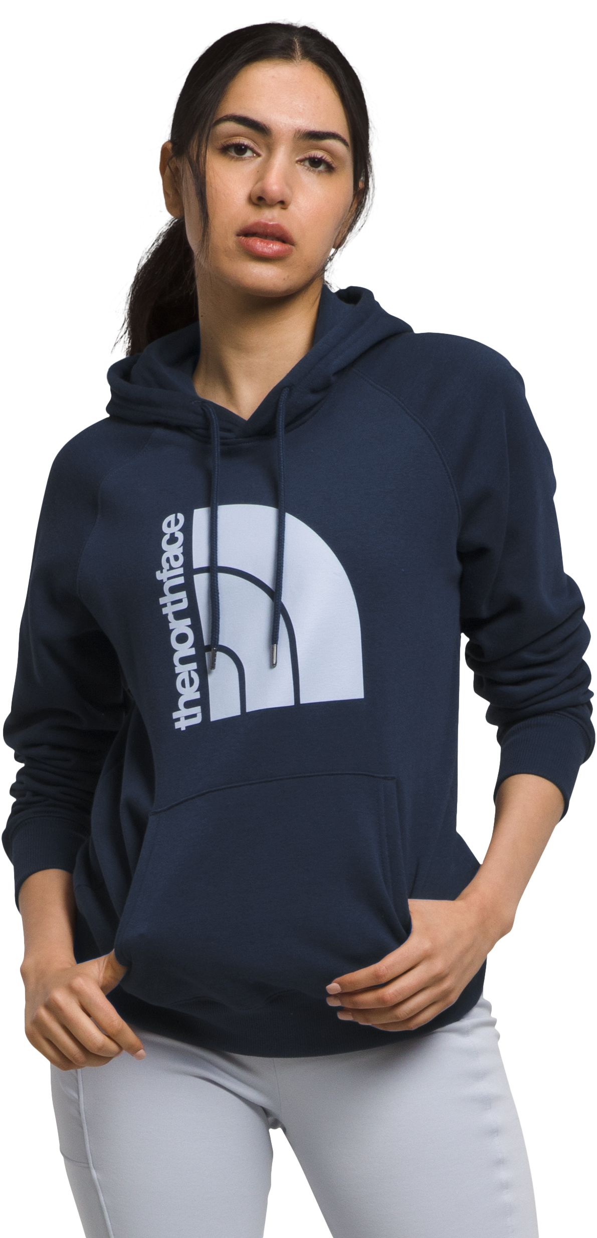 The North Face Jumbo Half Dome Pullover Hoodie for Ladies - Summit Navy/Dusty Periwinkle - L