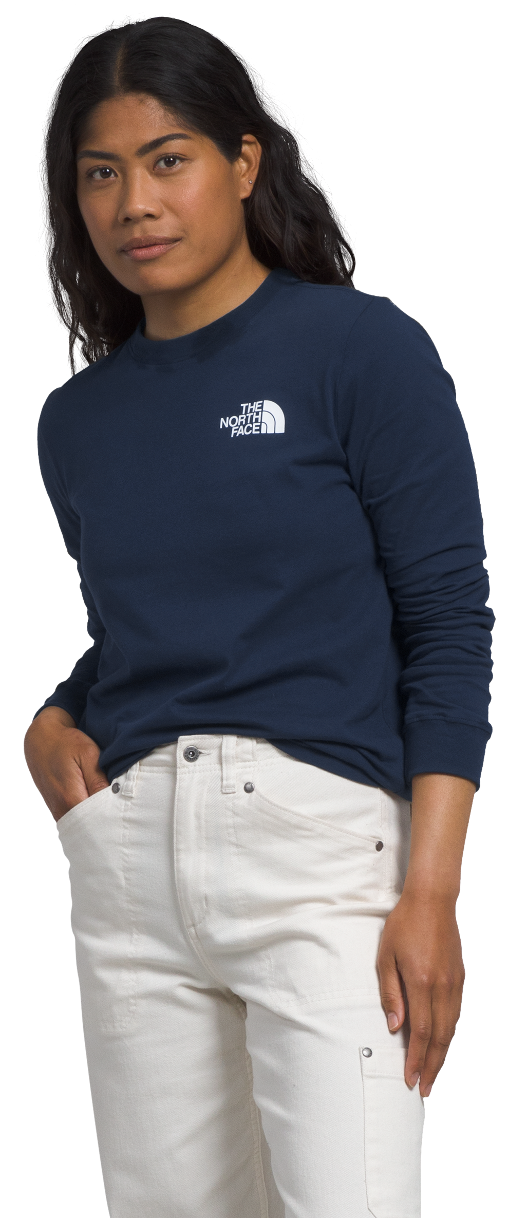 The North Face Box NSE Long-Sleeve T-Shirt for Ladies - Summit Navy/Summit Navy - XXL