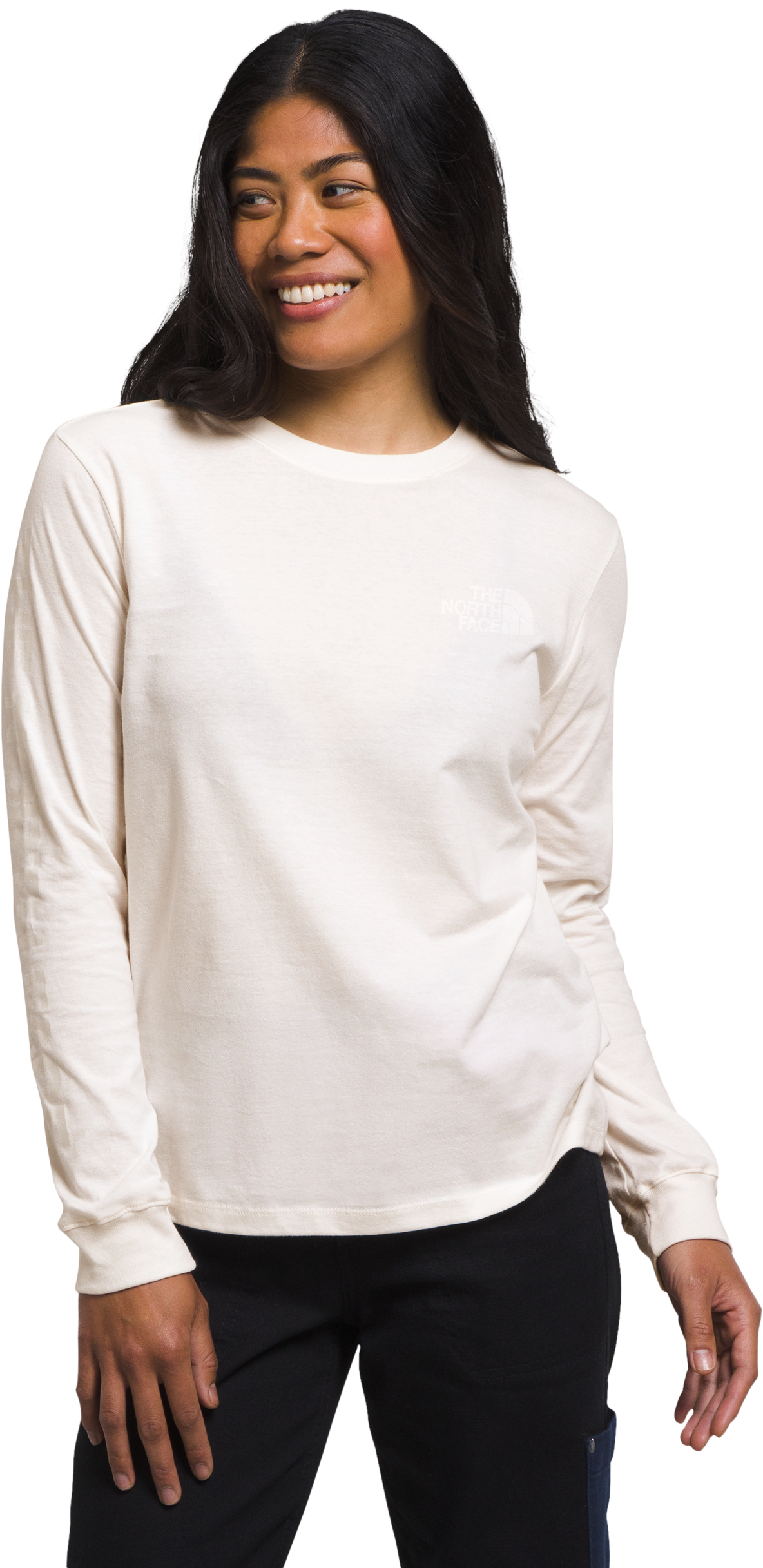 The North Face Hit Graphic Long-Sleeve T-Shirt for Ladies - Gardenia White/Tonal - M