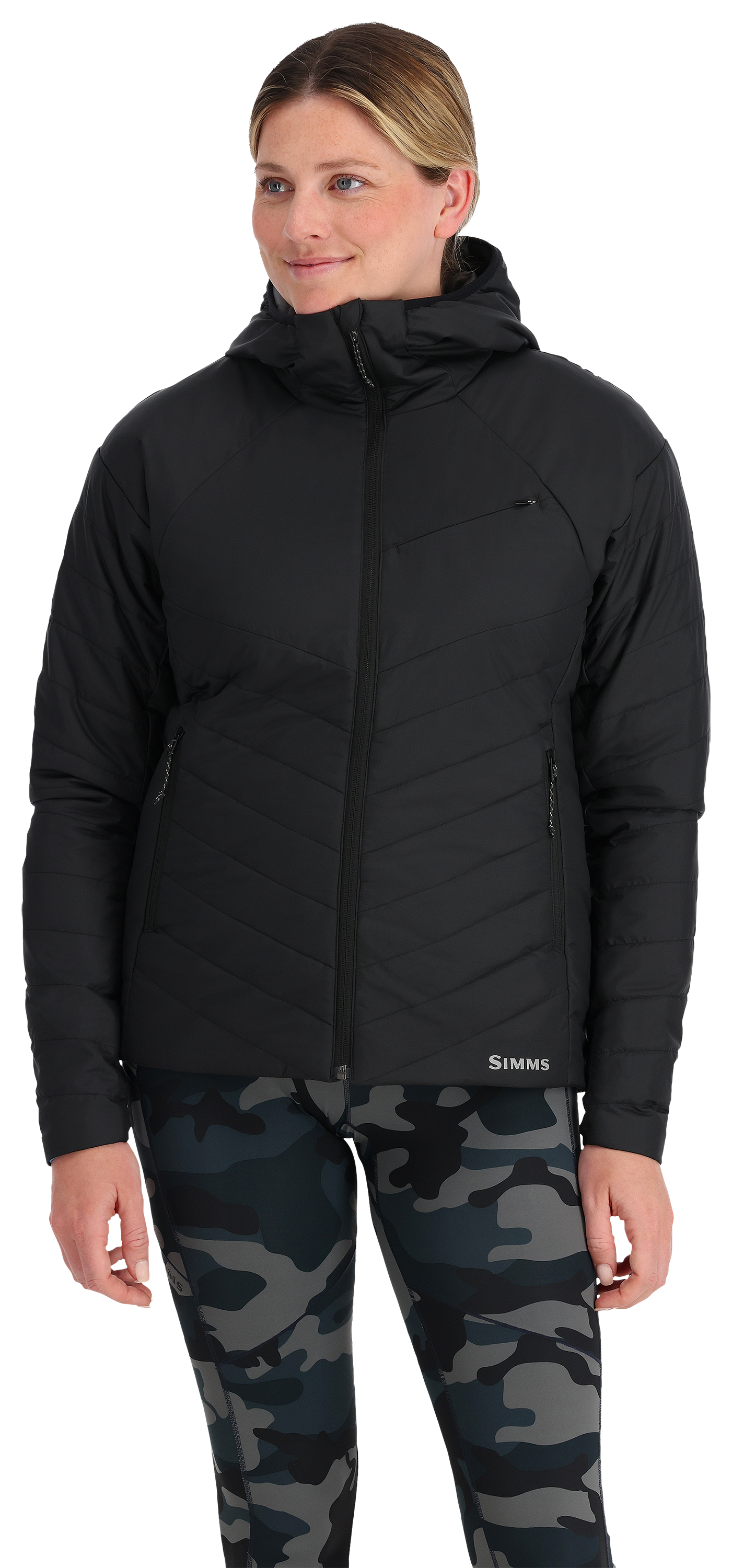 Image of Simms Fall Run Insulated Hooded Jacket for Ladies - Black - M