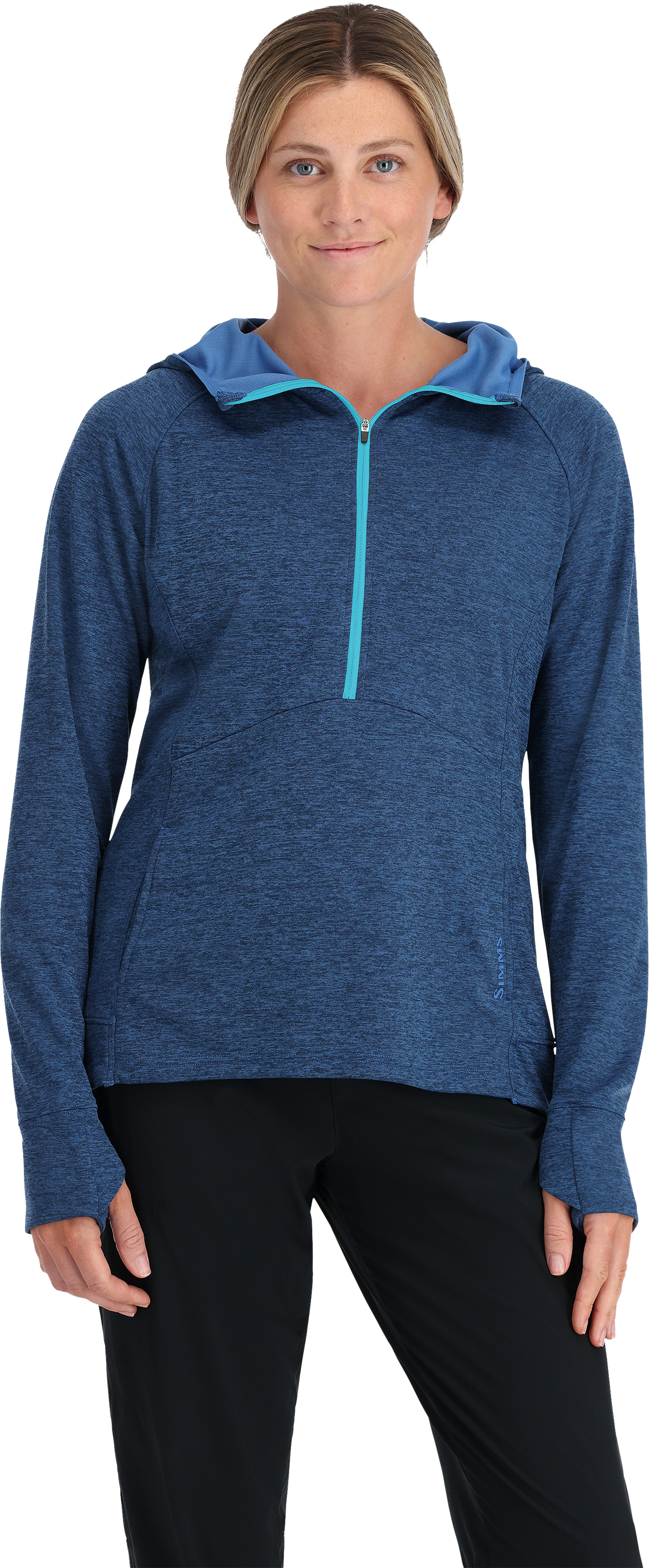 SIMMS Bugstopper Half-Zip Long-Sleeve Heather Hoodie for Ladies