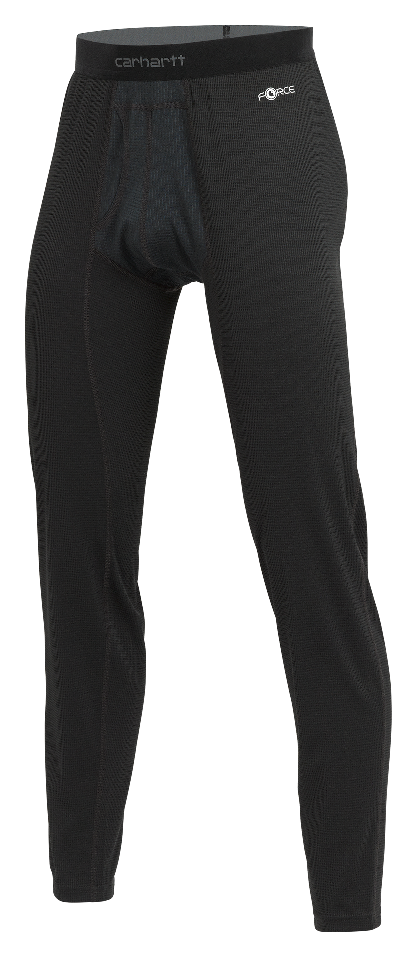 Image of Carhartt Force Midweight Micro-Grid Base-Layer Pants for Men - Black - L