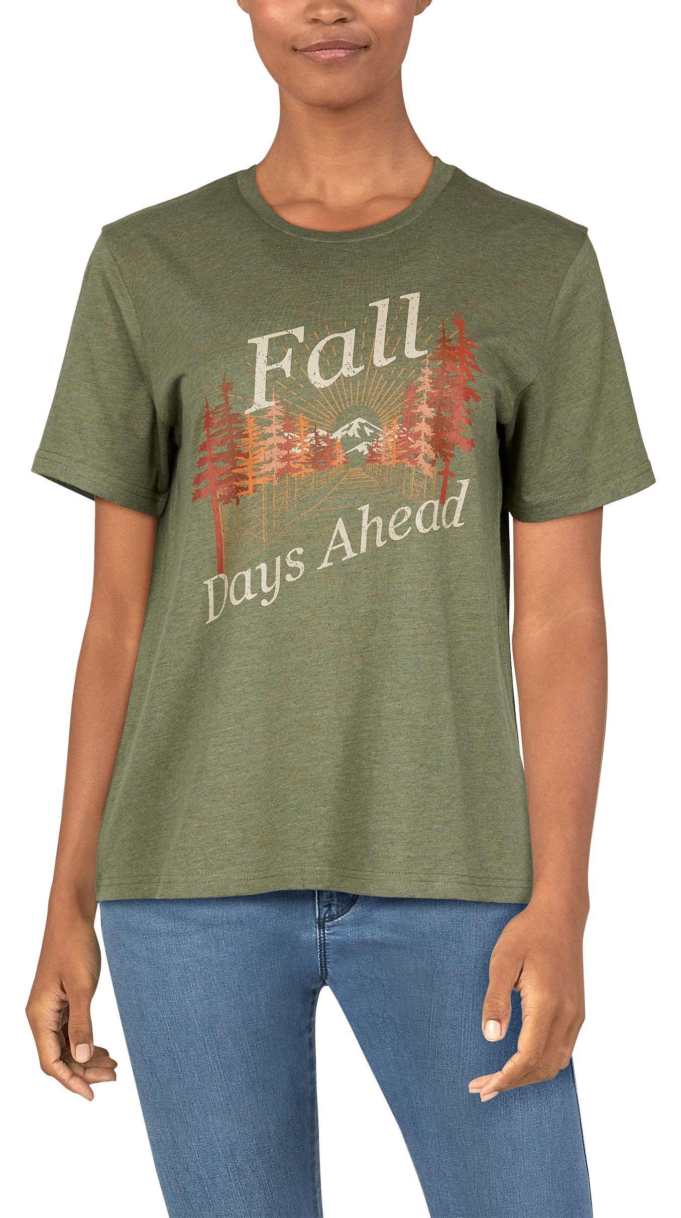 NATURAL REFLECTIONS Fall Days Ahead Short-Sleeve Tee for Ladies