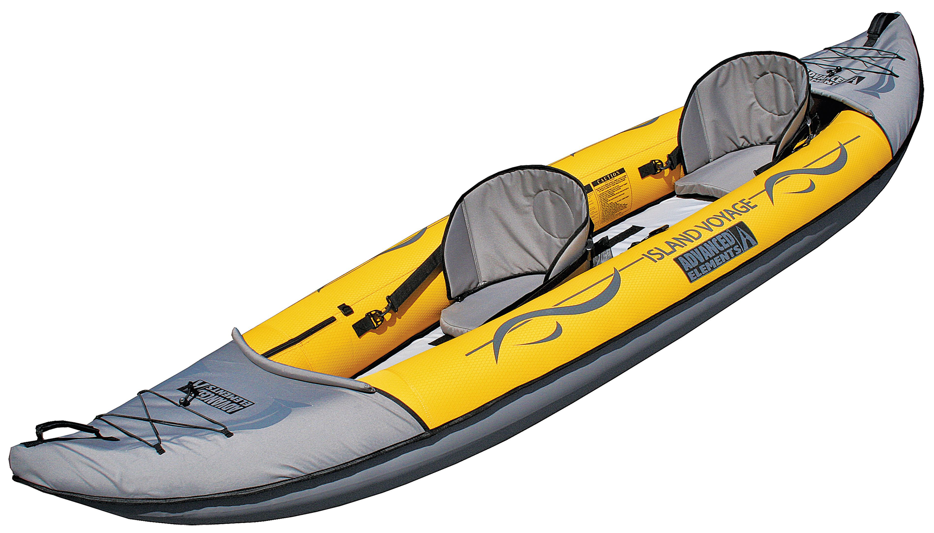 Advanced Elements Island Voyage 2 Inflatable Kayak in Yellow with Pump