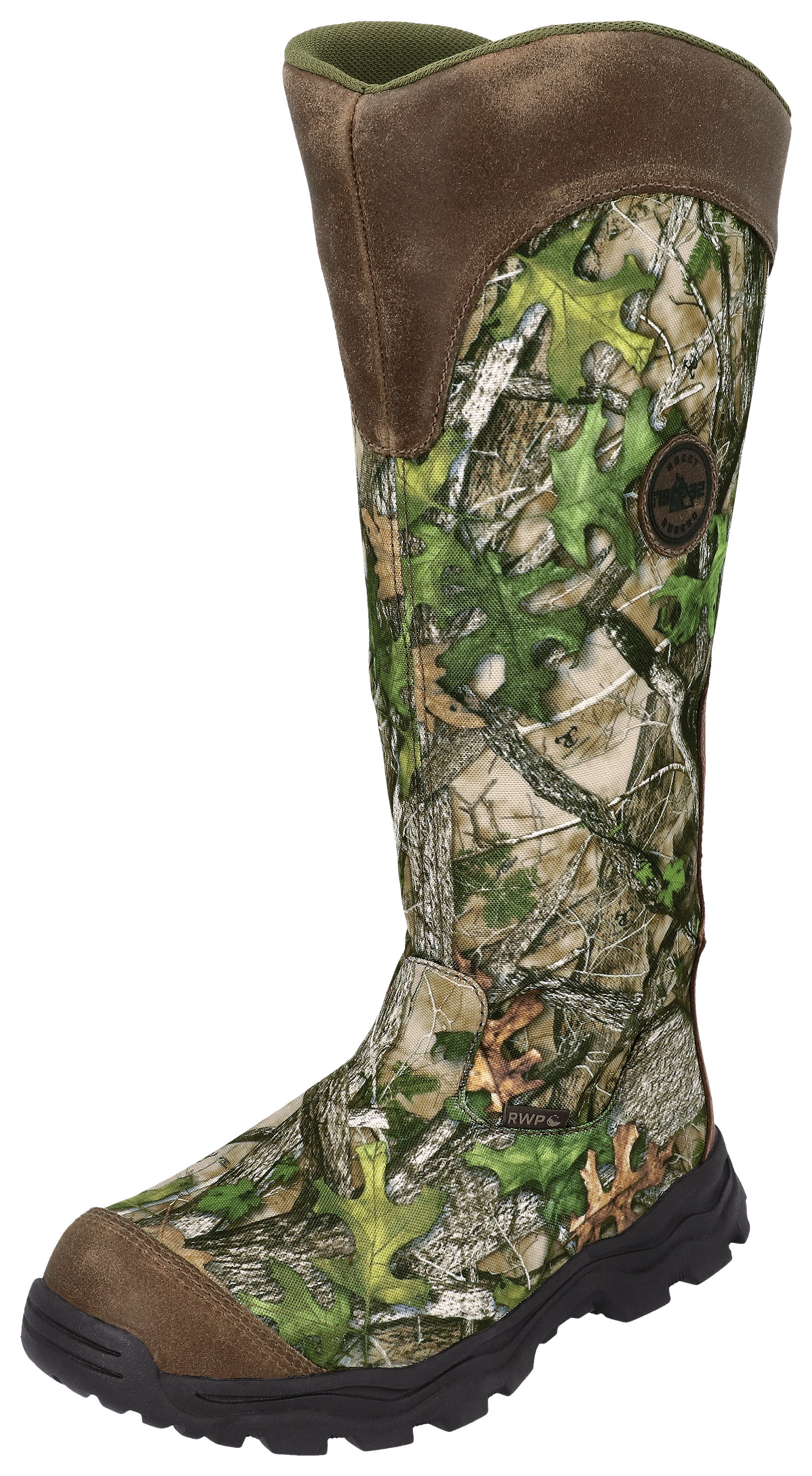 Rocky Timber Prowler II Waterproof Rear Zip Snake Boots for Men - TrueTimber HTC Green - 8M