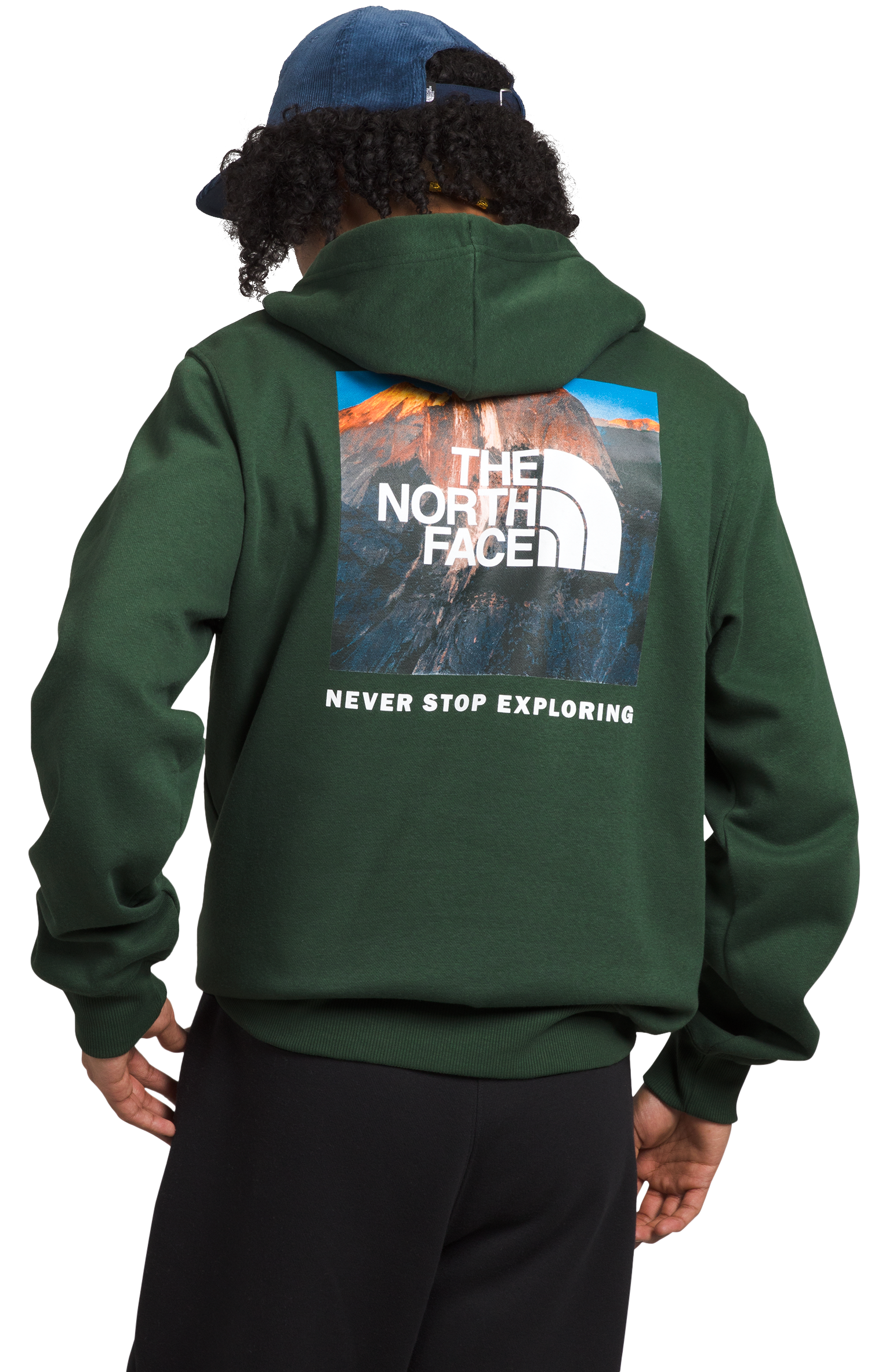 The North Face Box NSE Long-Sleeve Hoodie for Men - Pine Needle - M