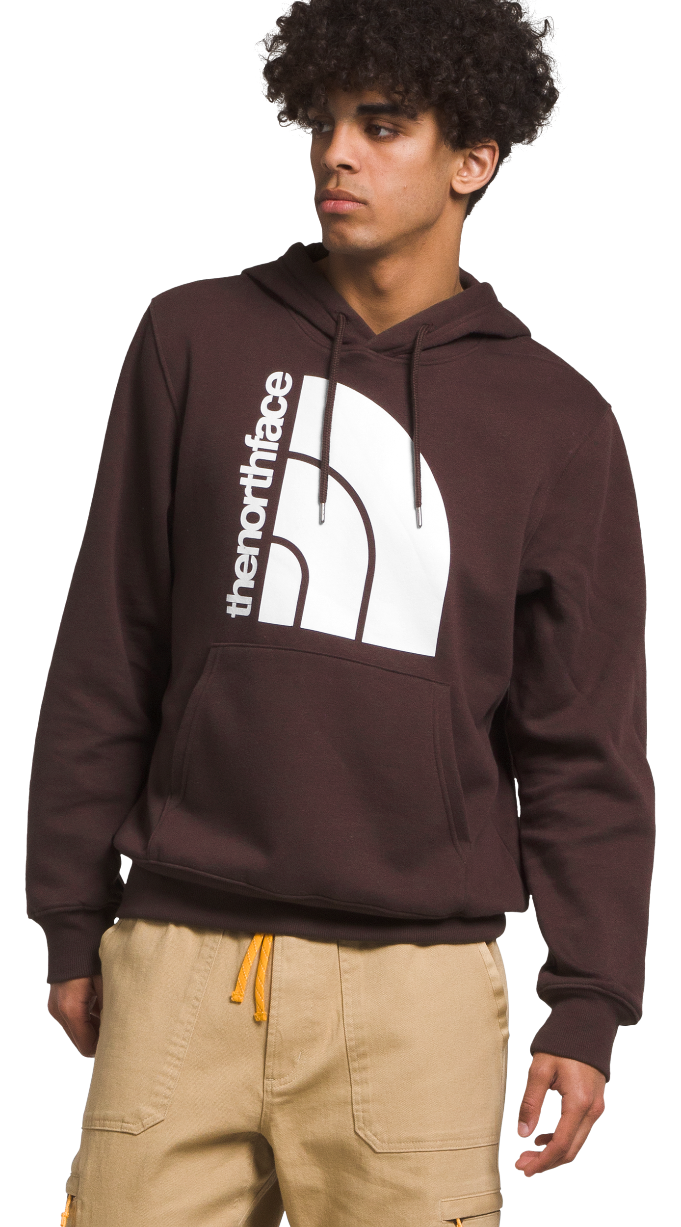 The North Face Jumbo Half Dome Long-Sleeve Hoodie for Men - Coal Brown/TNF White - S