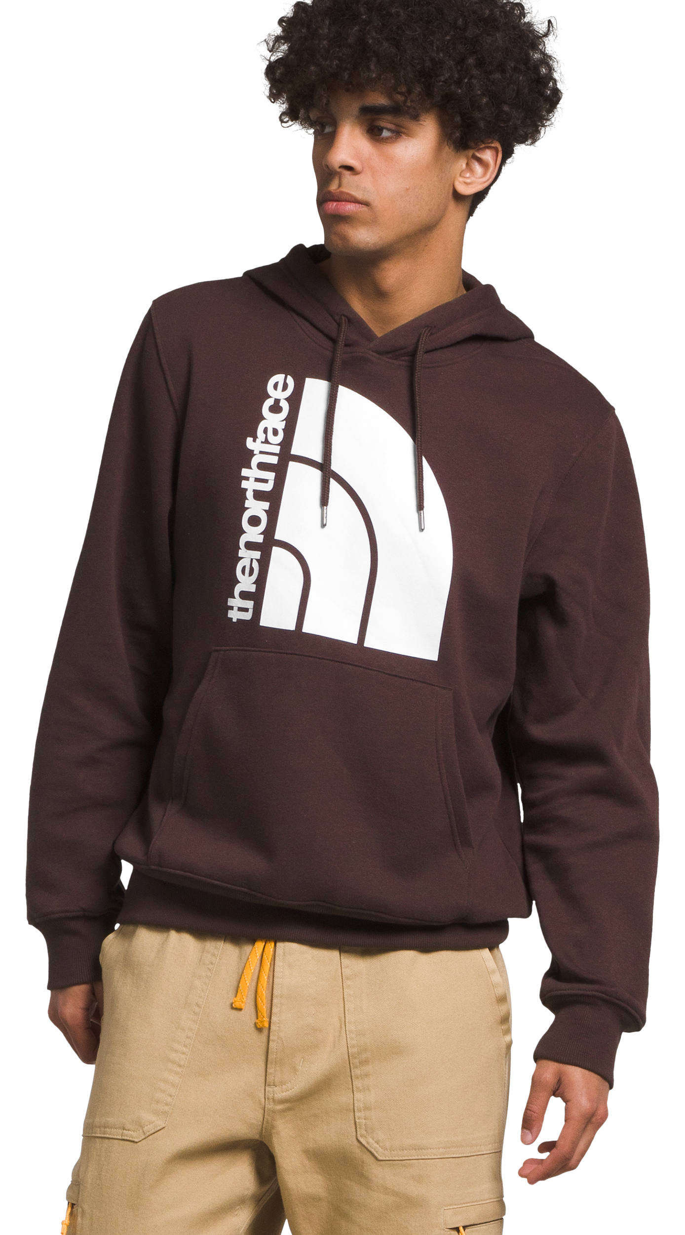 The North Face Jumbo Half Dome Long-Sleeve Hoodie for Men - Coal Brown/TNF White - M