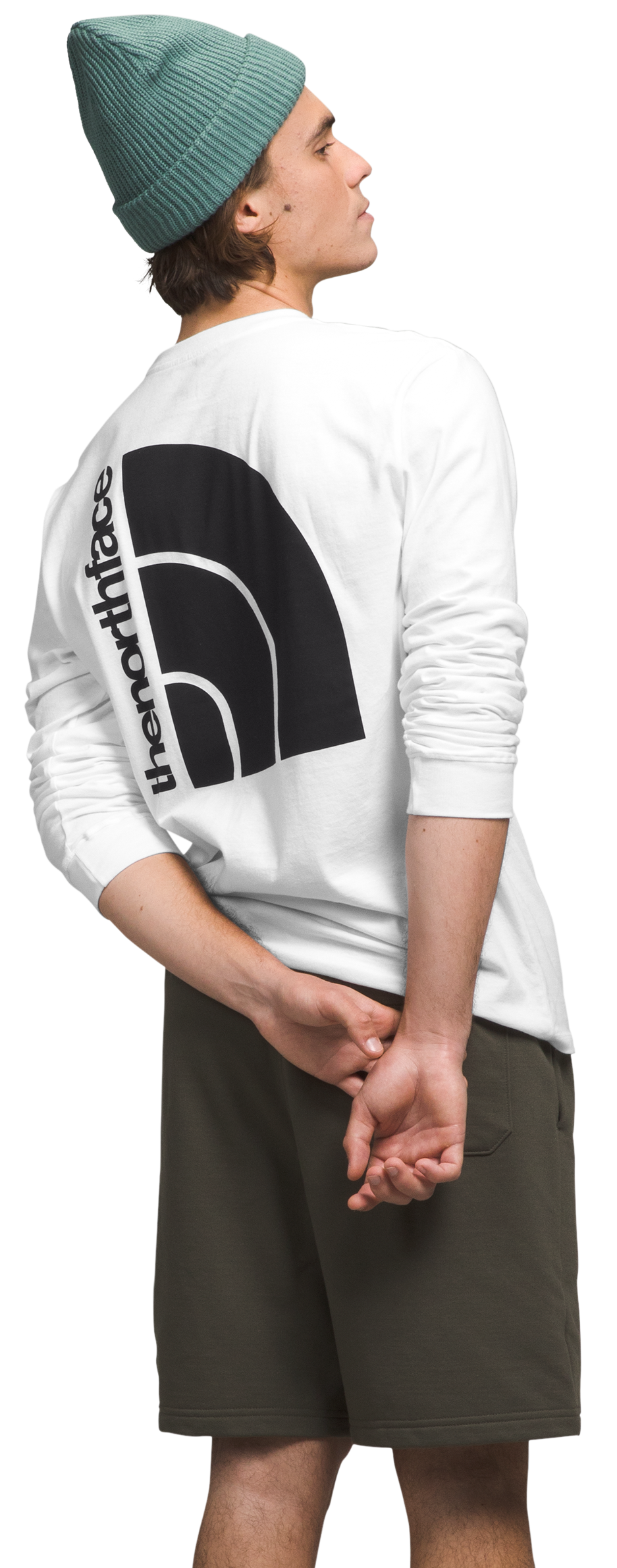 The North Face Jumbo Half Dome Long-Sleeve T-Shirt for Men - TNF White/TNF Black - XL