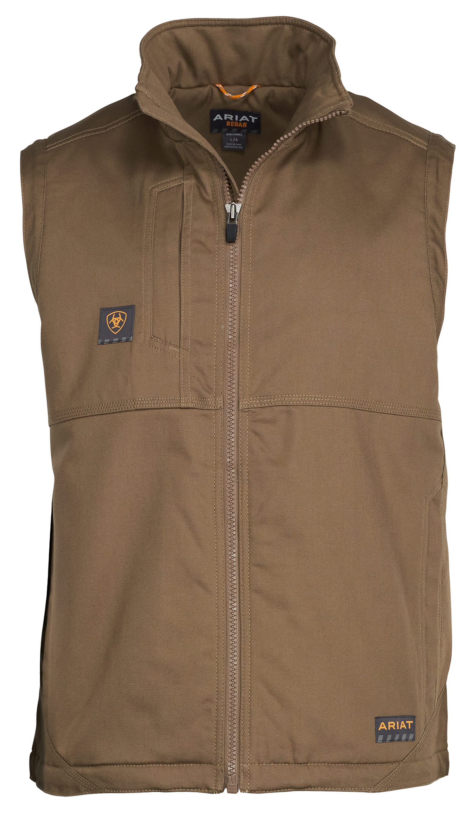 Image of Ariat Rebar DuraCanvas Vest for Men - Field Khaki