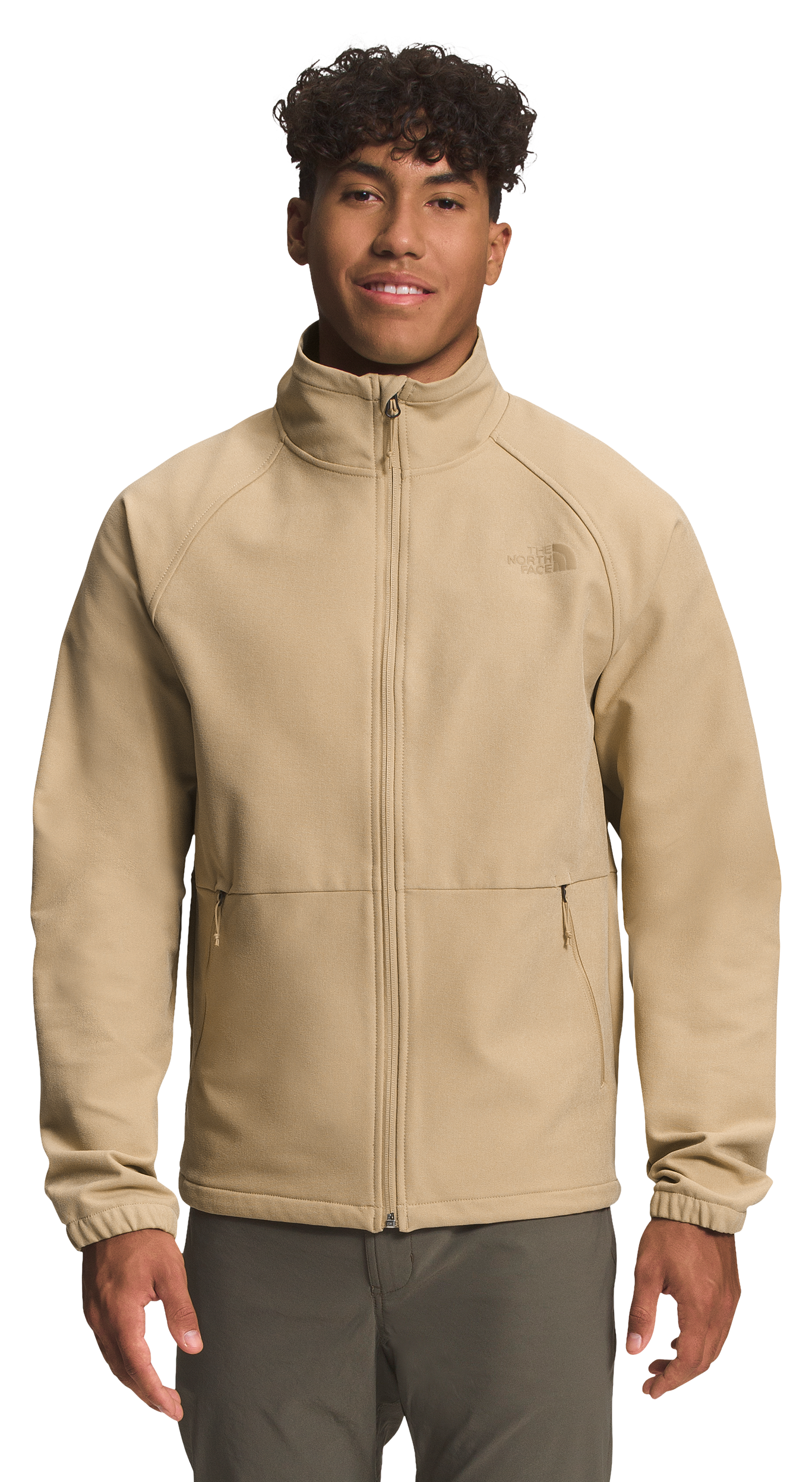 Image of The North Face Camden Soft Shell Jacket for Men - Khaki Stone Dark Heather - S