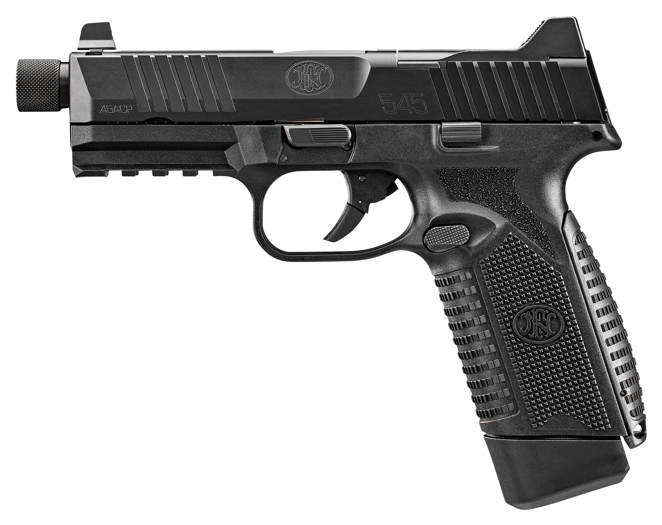 FN 545 Tactical SemiAuto Pistol  45 ACP  Black  18  1
