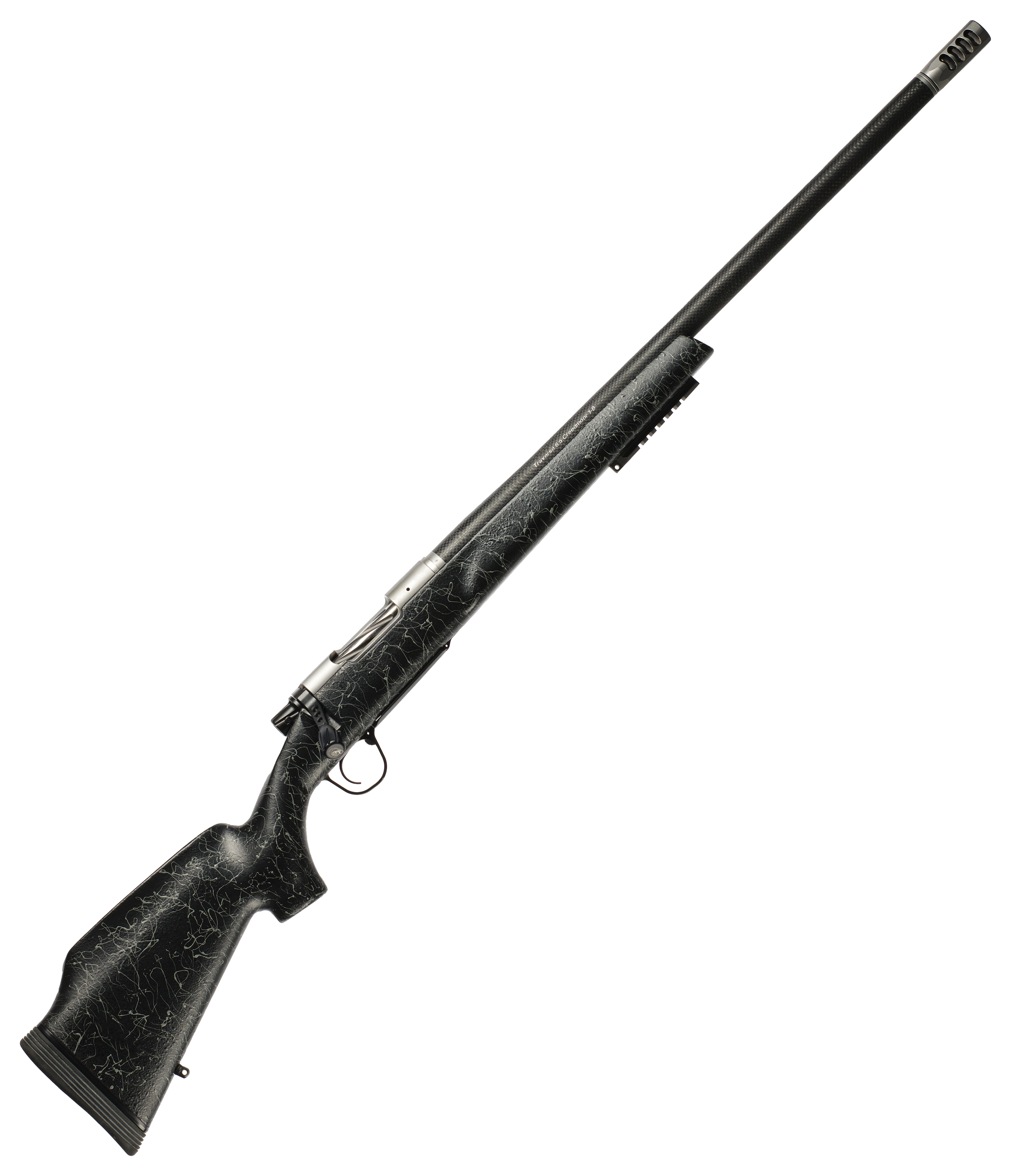 Image of "Christensen Arms Traverse Bolt-Action Rifle - .375 H&H - 22"" - Silver - Black - 3+1"
