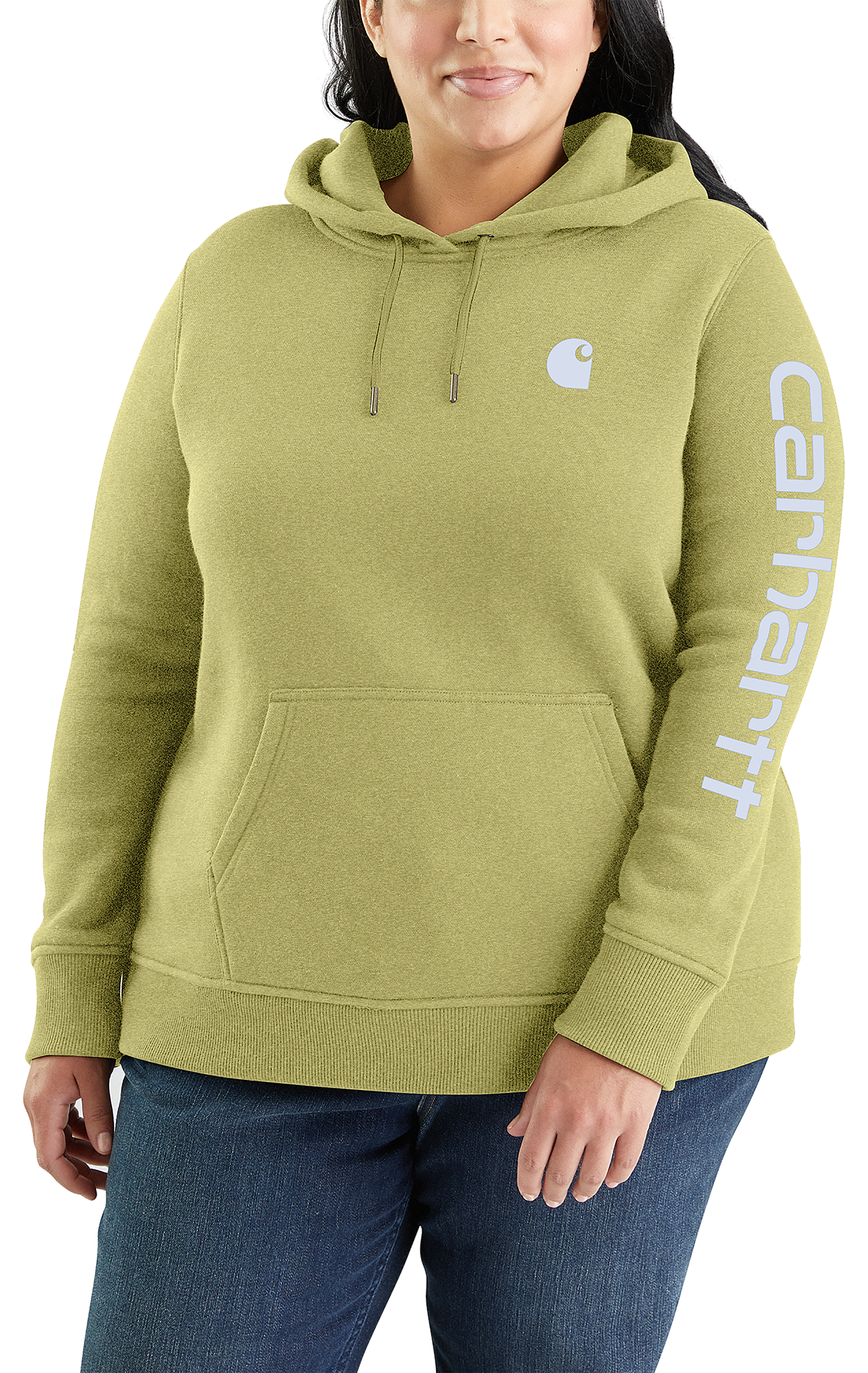Carhartt 102791 Women's Relaxed Fit Midweight Logo Sleeve Graphic Hoodie