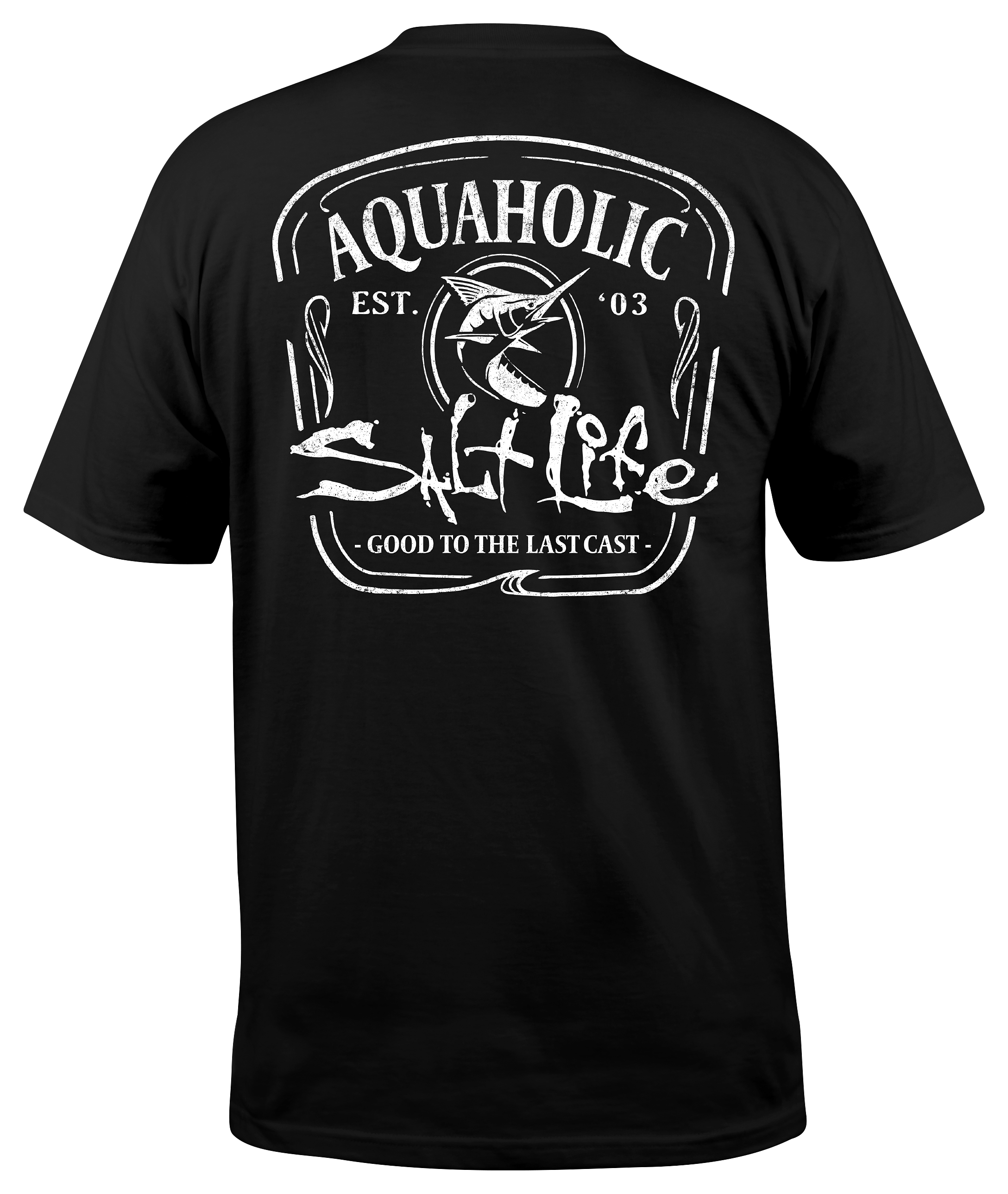 Salt Life Good Cast Short-Sleeve T-Shirt for Men - Black - L