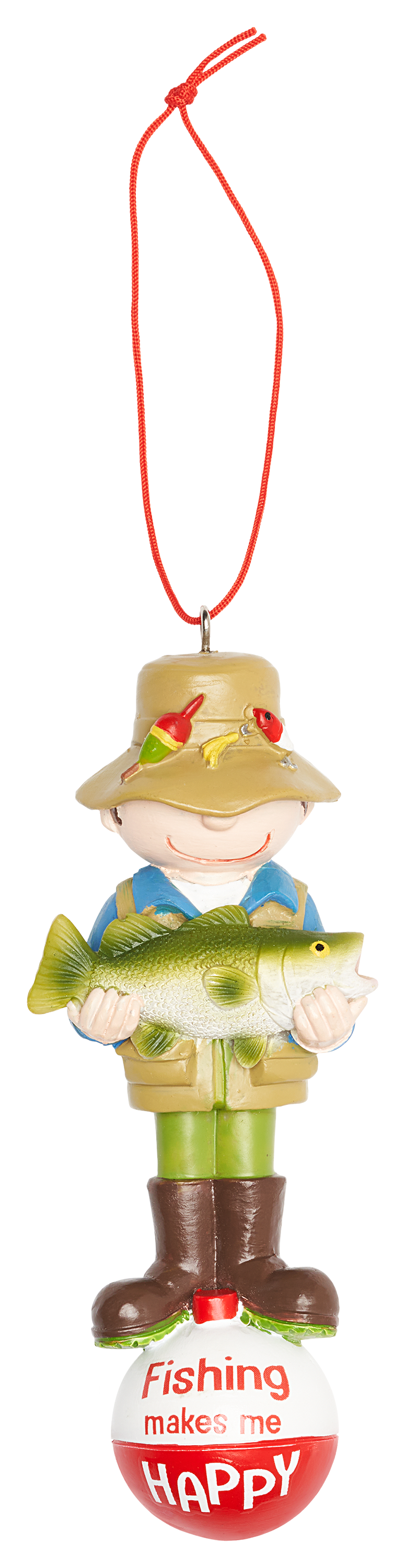 Bass Pro Shops Fisherman on Bobber Ornament