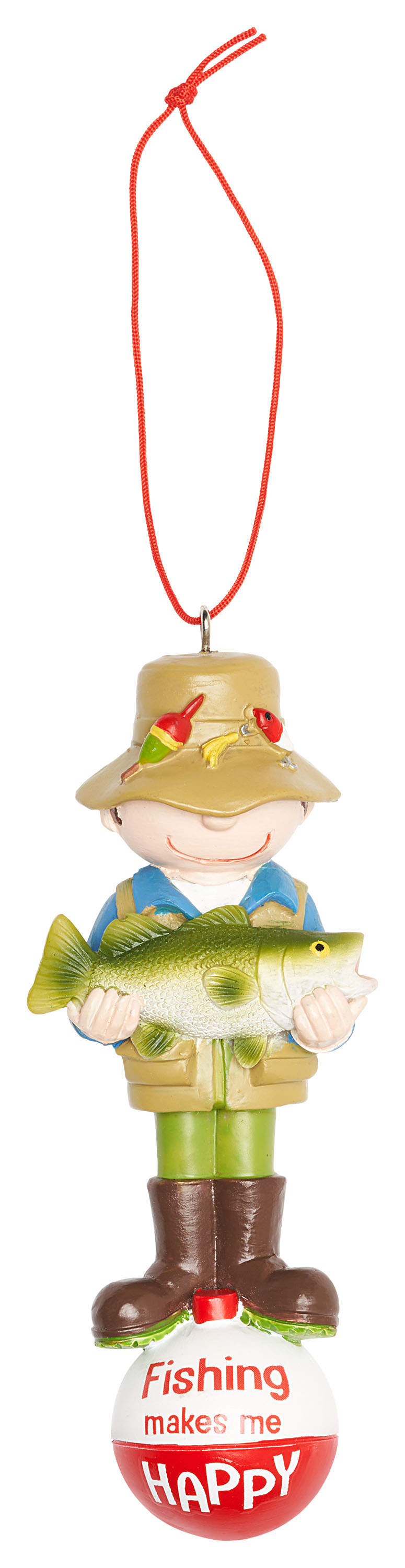 BASS PRO SHOPS Fisherman on Bobber Ornament
