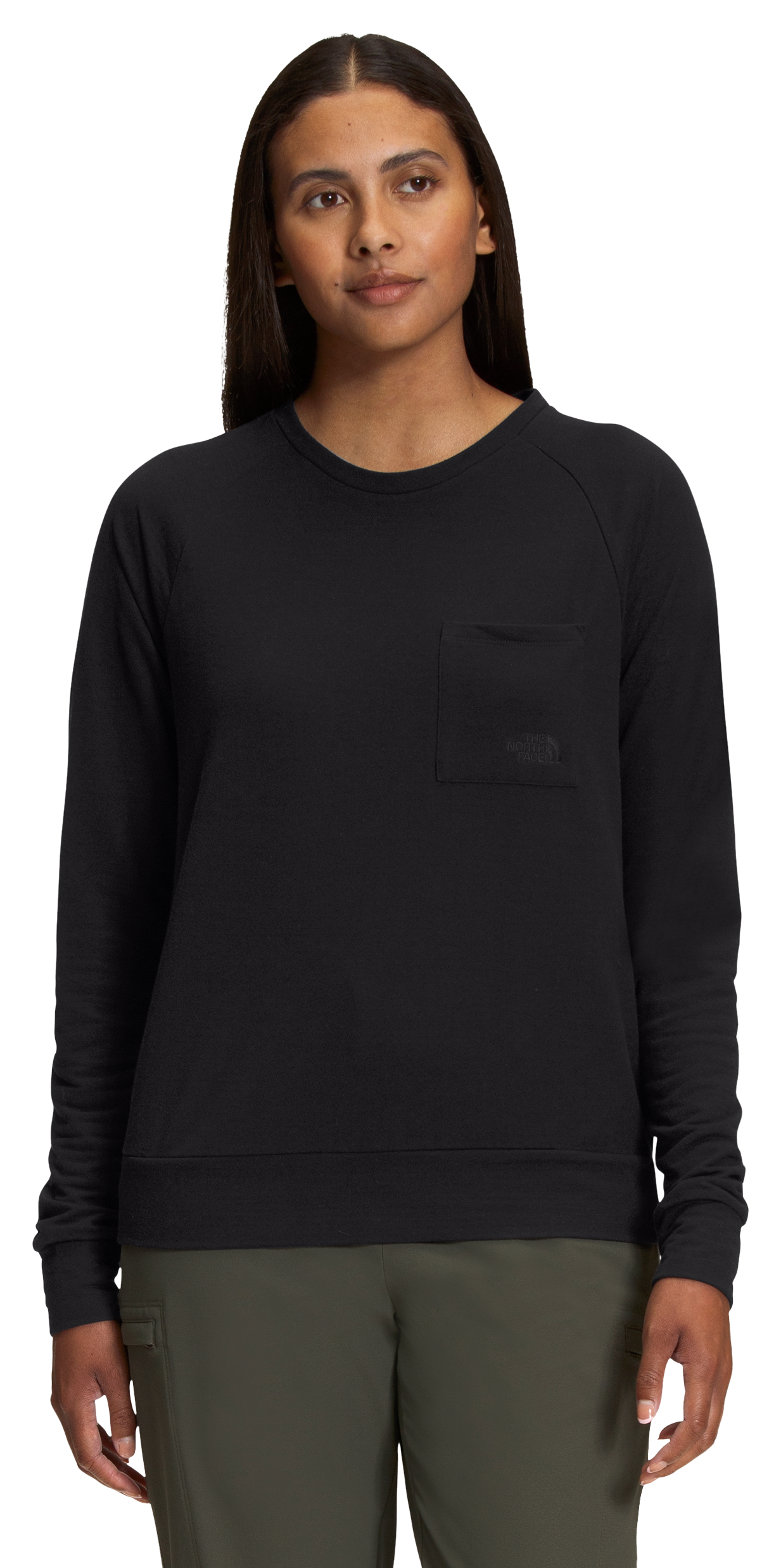 The North Face Westbrae Knit Long-Sleeve Crew for Ladies - TNF Black - M