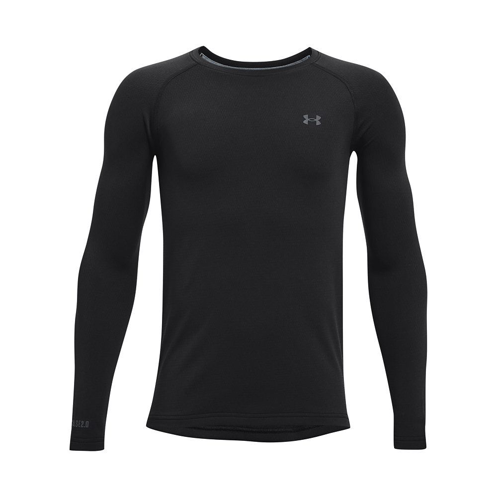 Under Armour Youth Base Layer 2.0 Crew Top/Black #1241737 - Andy Thornal  Company