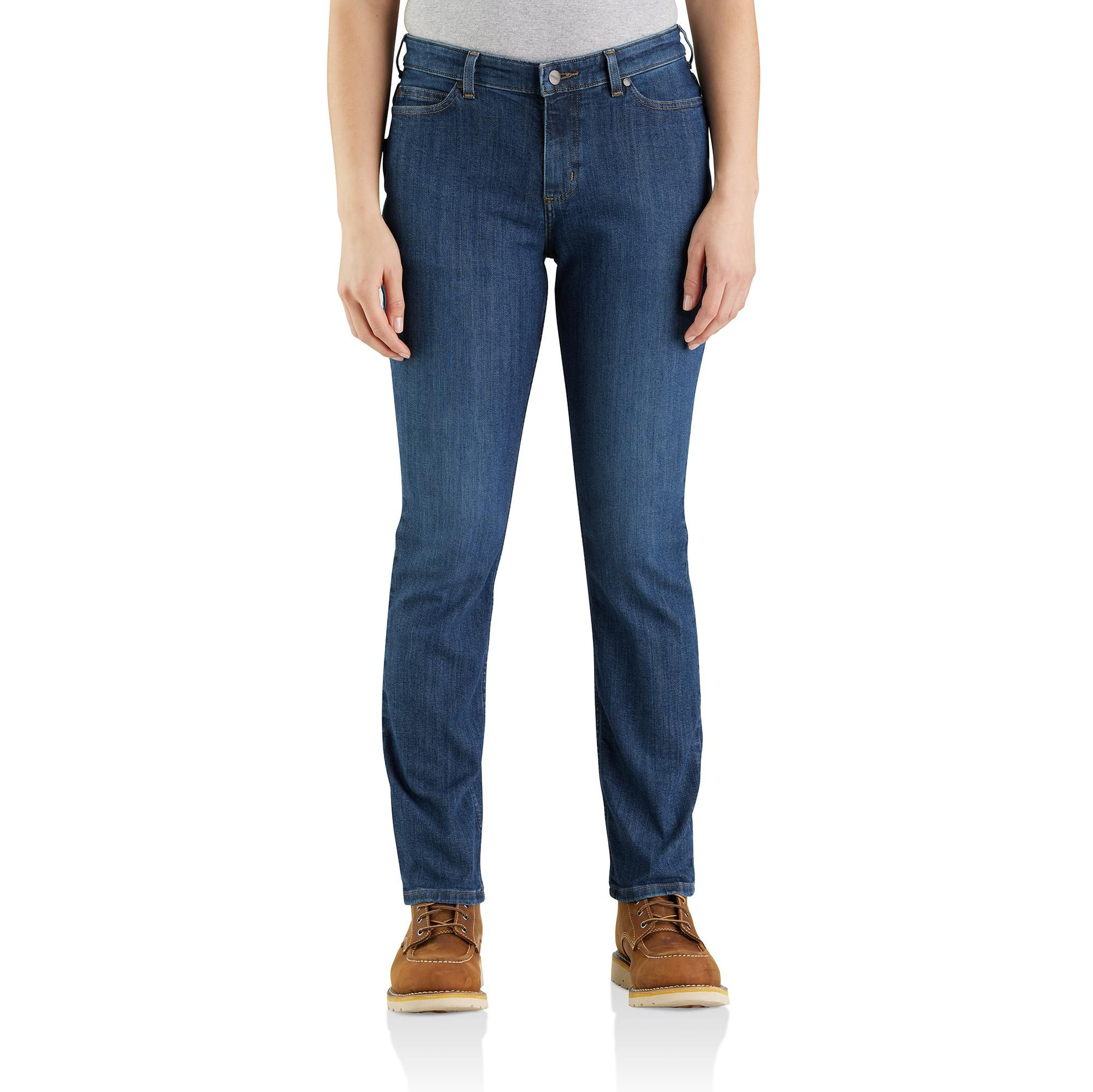 Carhartt Rugged Flex Relaxed-Fit Jeans for Ladies - Willow - 2 - Short