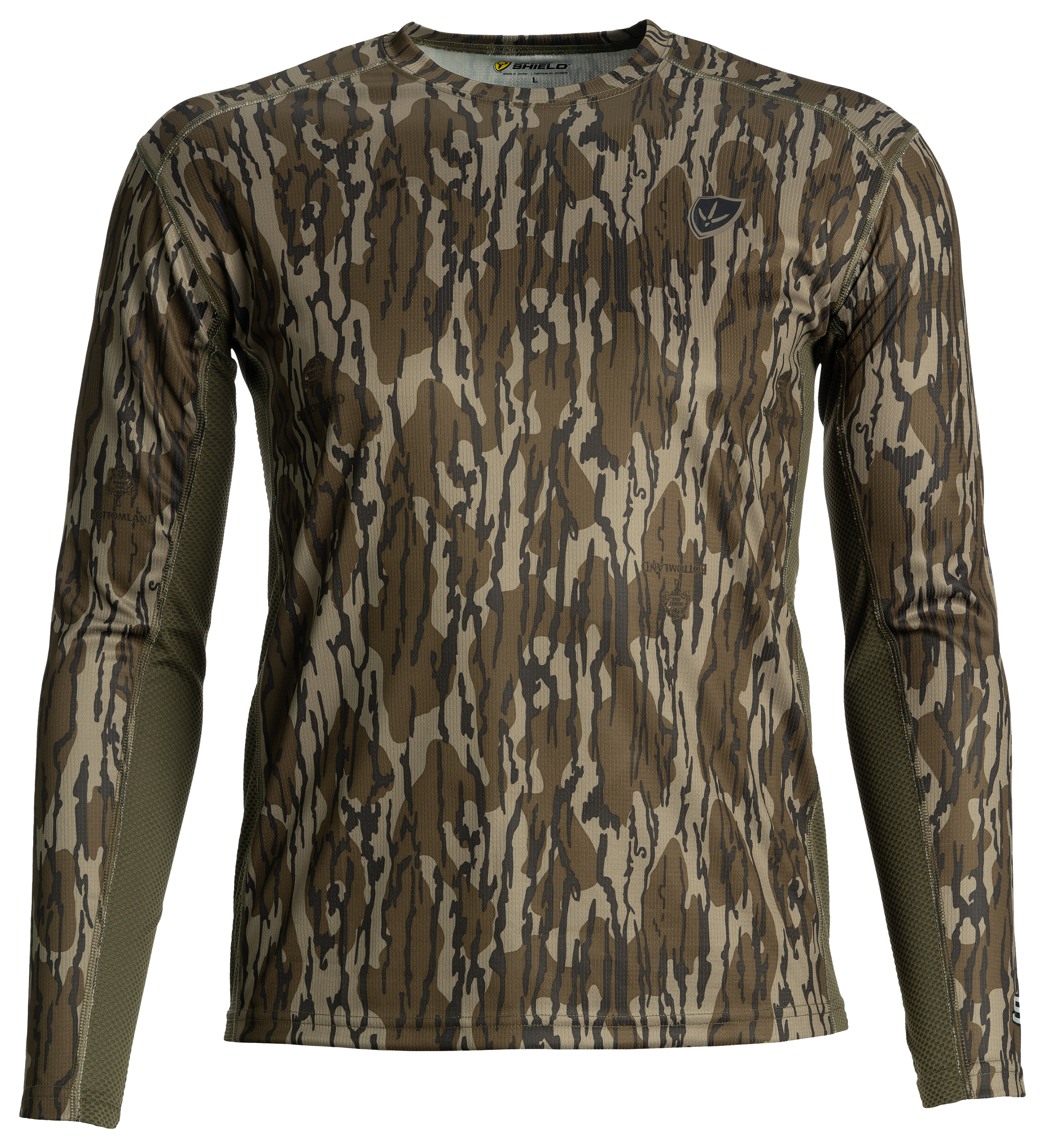 Image of Blocker Outdoors Finisher Turkey Performance Long-Sleeve T-Shirt for Men - Mossy Oak Bottomland
