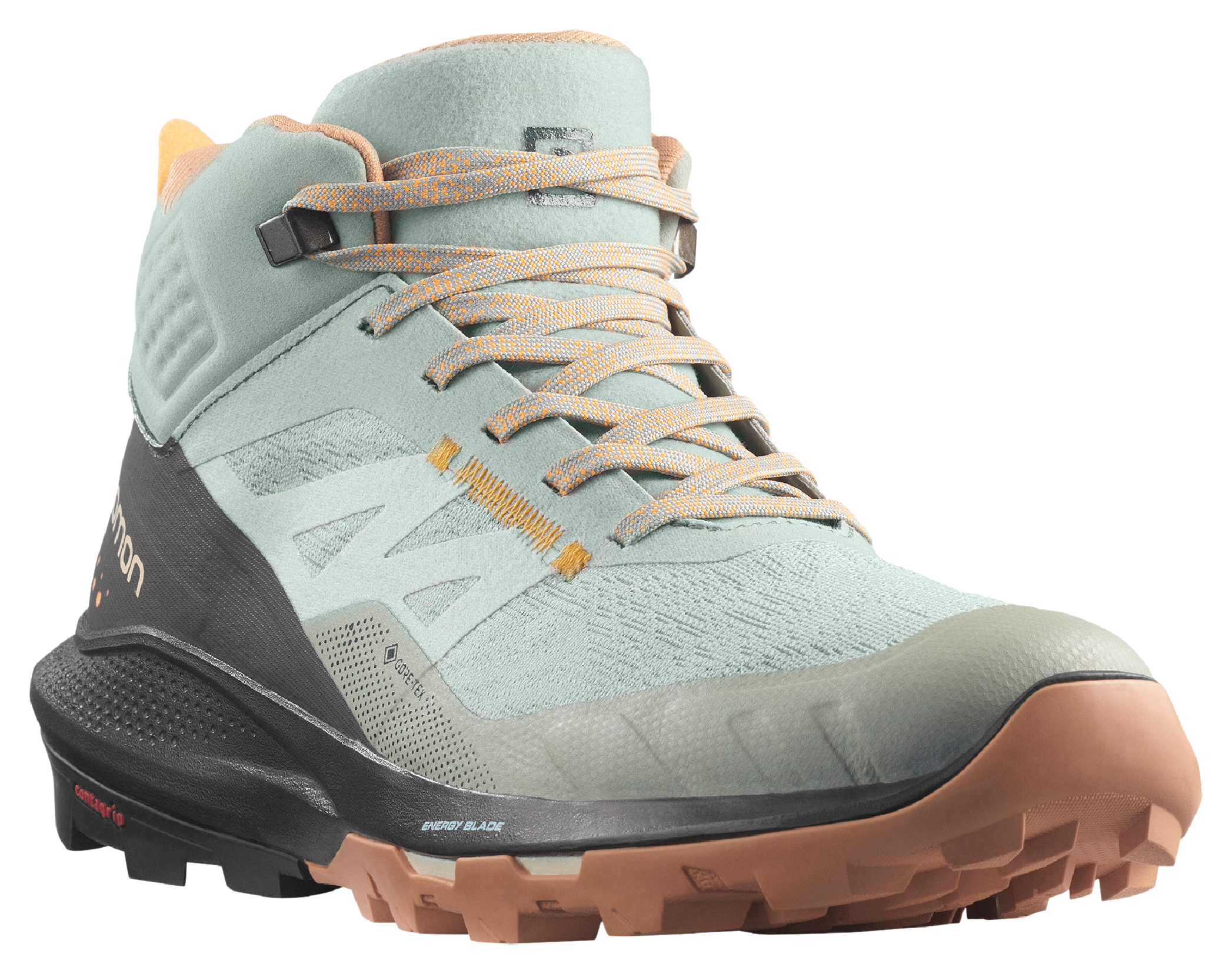 Salomon Outpulse Mid GORE-TEX Hiking Boots for Ladies - Wrought Iron/Ebony/Blaze Orange - 7.5M