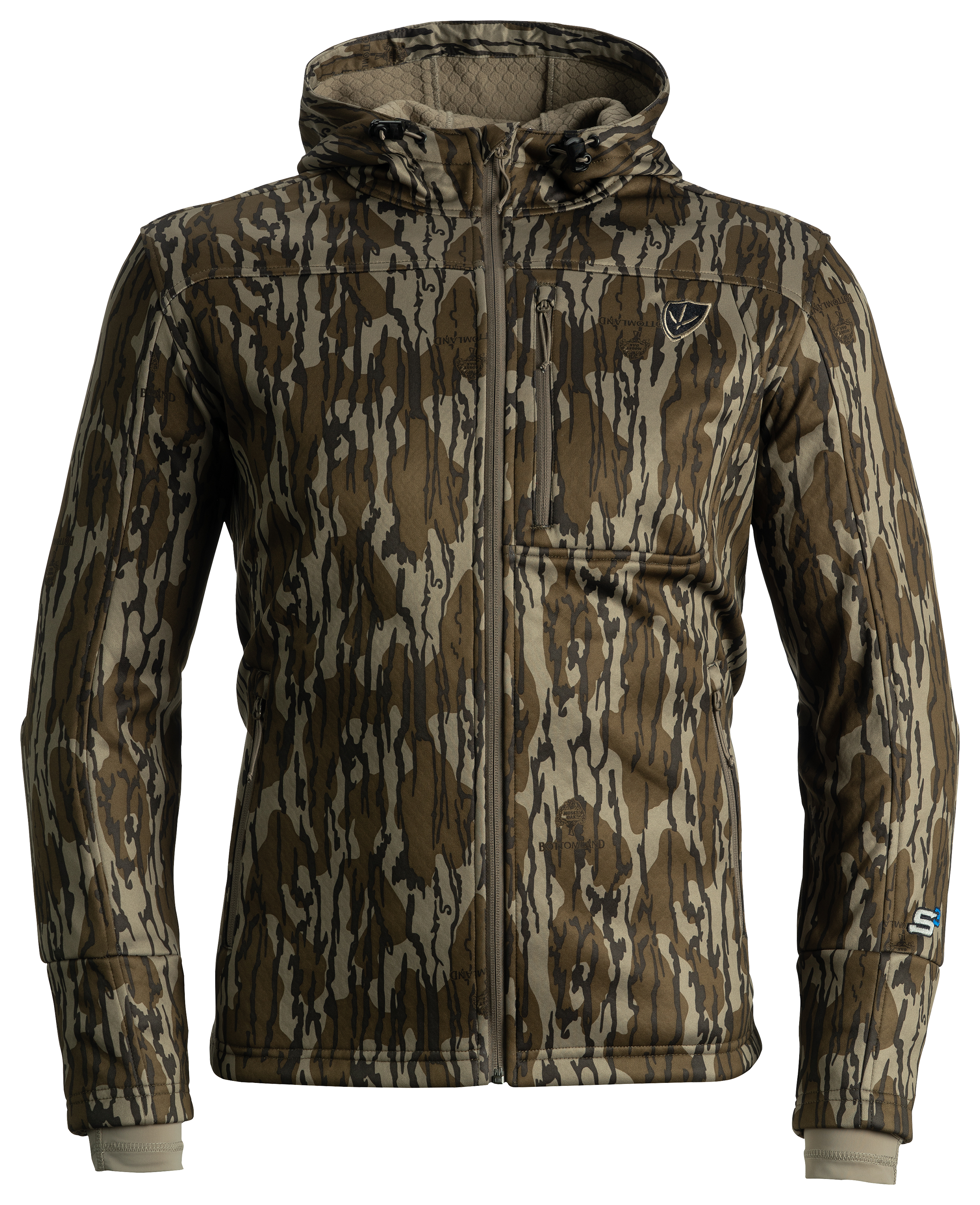Image of Blocker Outdoors Finisher Turkey Jacket for Men - Mossy Oak Bottomland