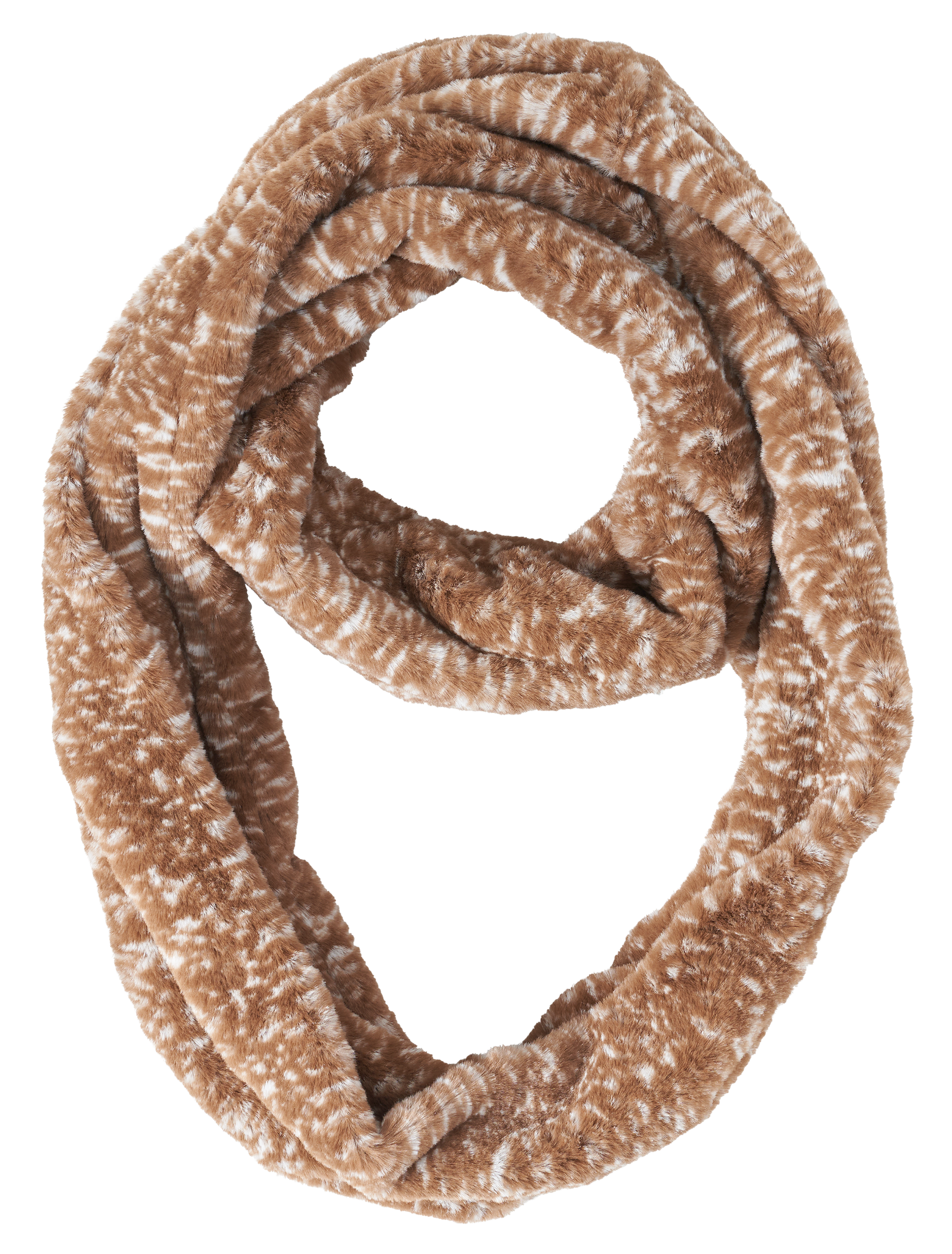 Image of Natural Reflections Timber Faux-Fur Eternity Scarf for Ladies - Brown Sugar