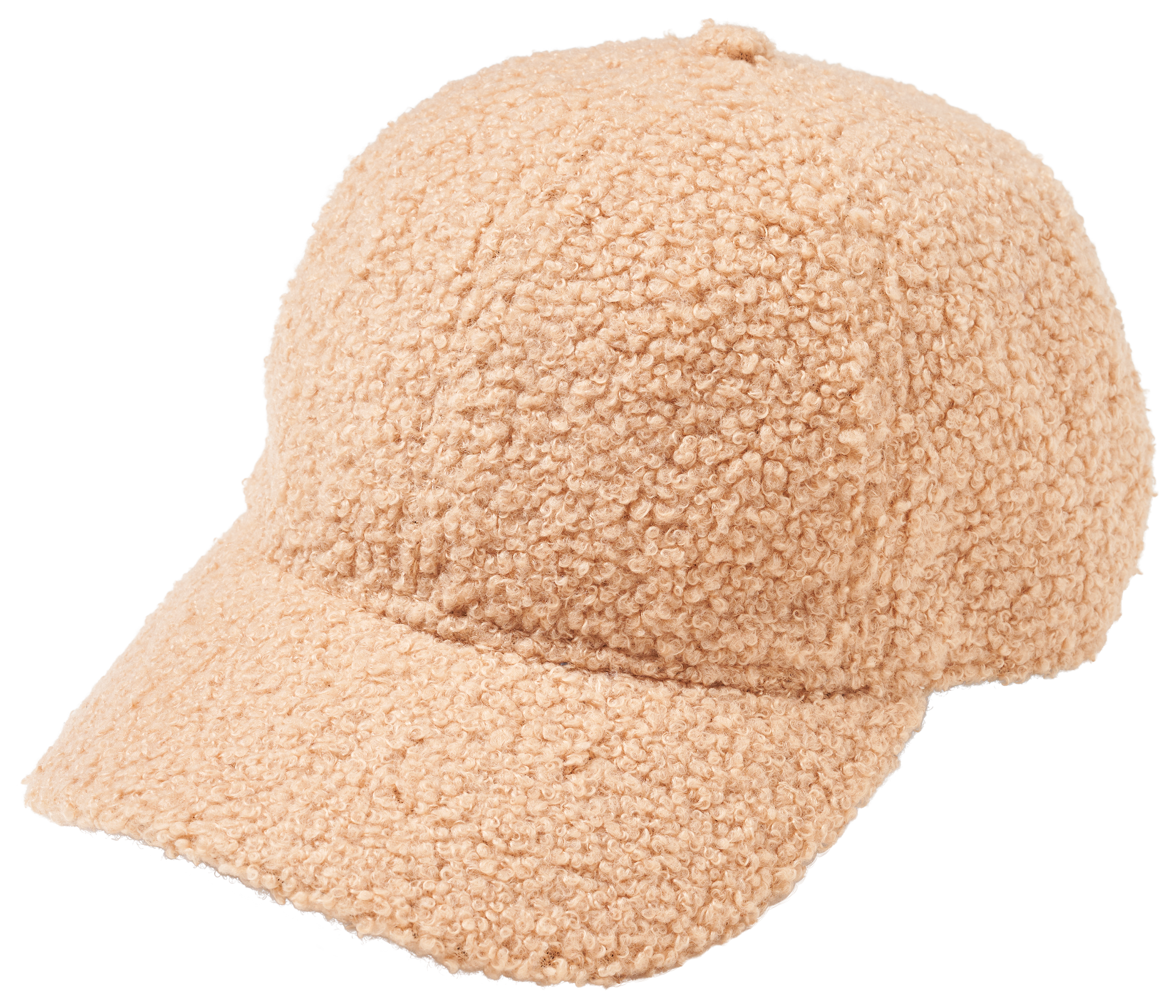 Image of Natural Reflections Cozy Curly Sherpa Cap for Ladies - Tan