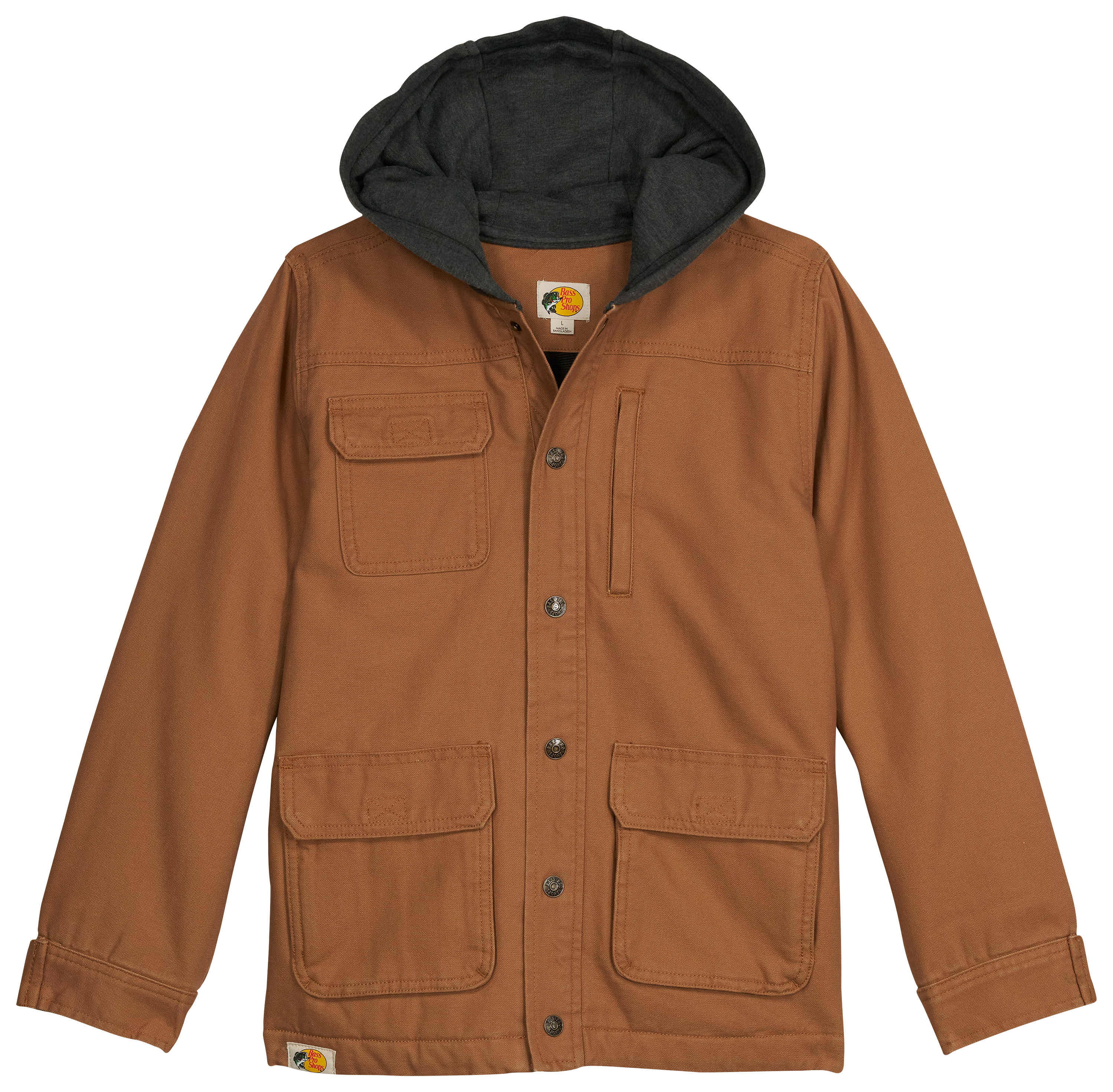 Bass Pro Shops Snap-Front Hooded Work Jacket for Kids