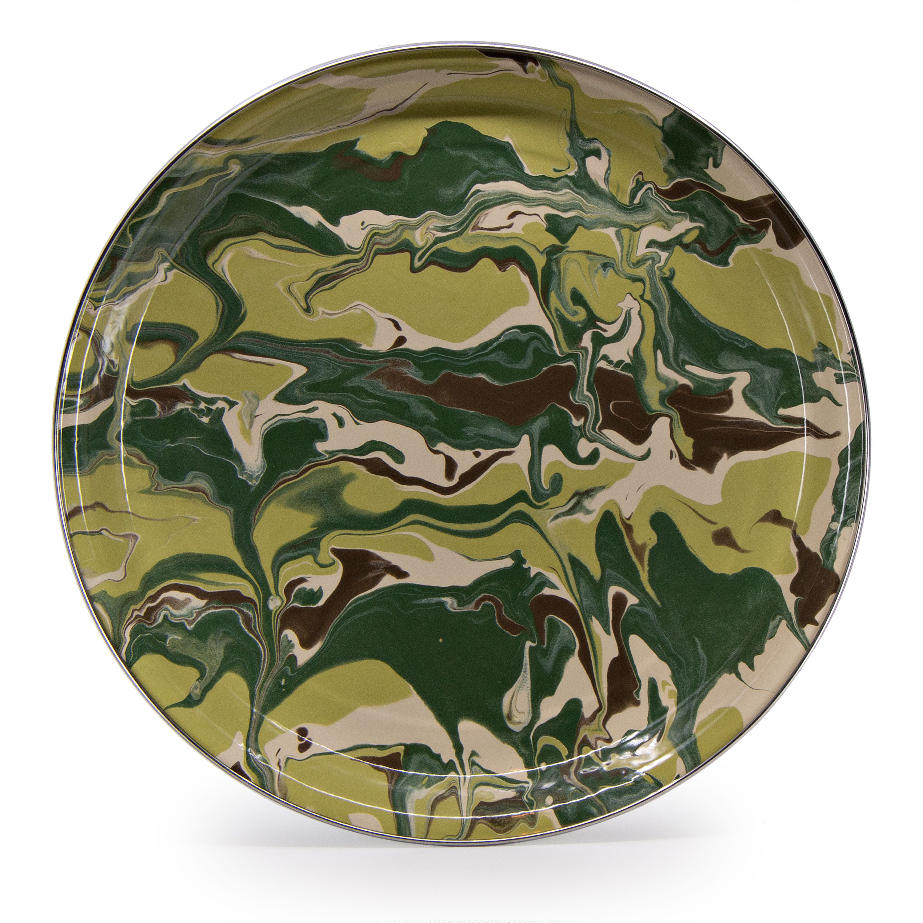 Image of Golden Rabbit Camouflage Enamelware Tray