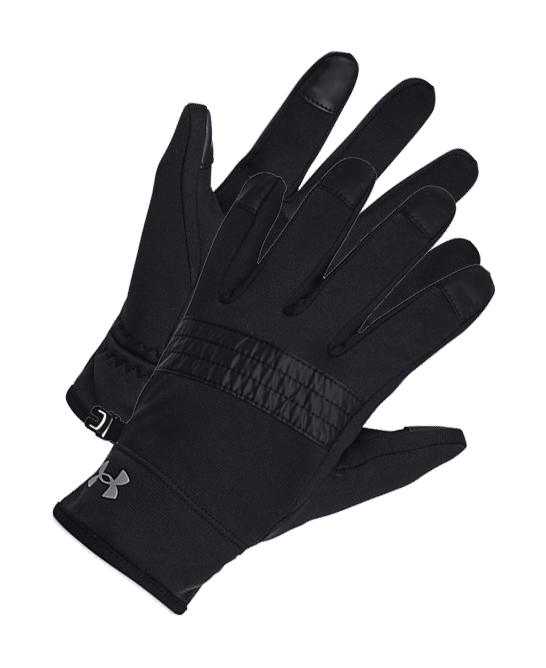 Image of Under Armour Storm Fleece Gloves for Kids - Black/Black/Pitch Gray - M