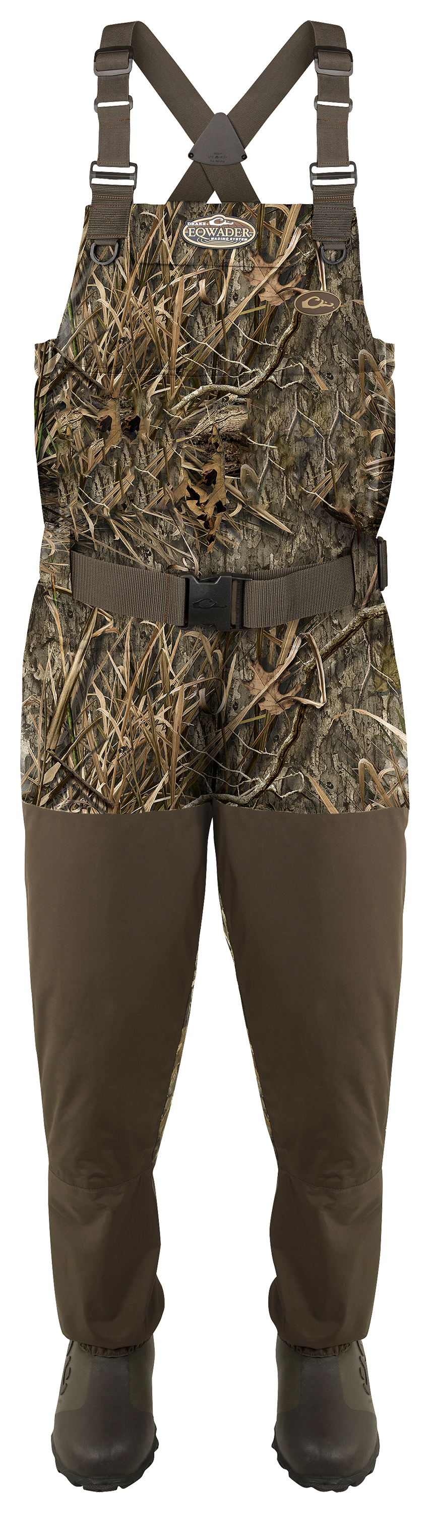 Image of Drake Waterfowl Insulated Breathable Chest Wader with Sewn-In Liner for Men - Mossy Oak Shadow Grass Habitat - 9 Regular