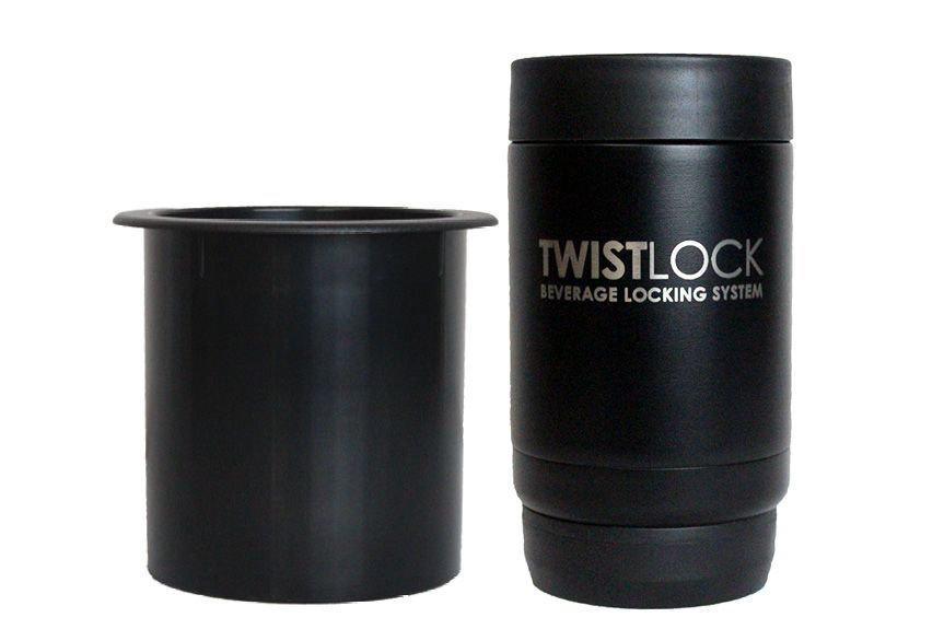 Image of TwistLock Beverage Locking System Recessed Cup Holder and Can Cooler Combo Pack