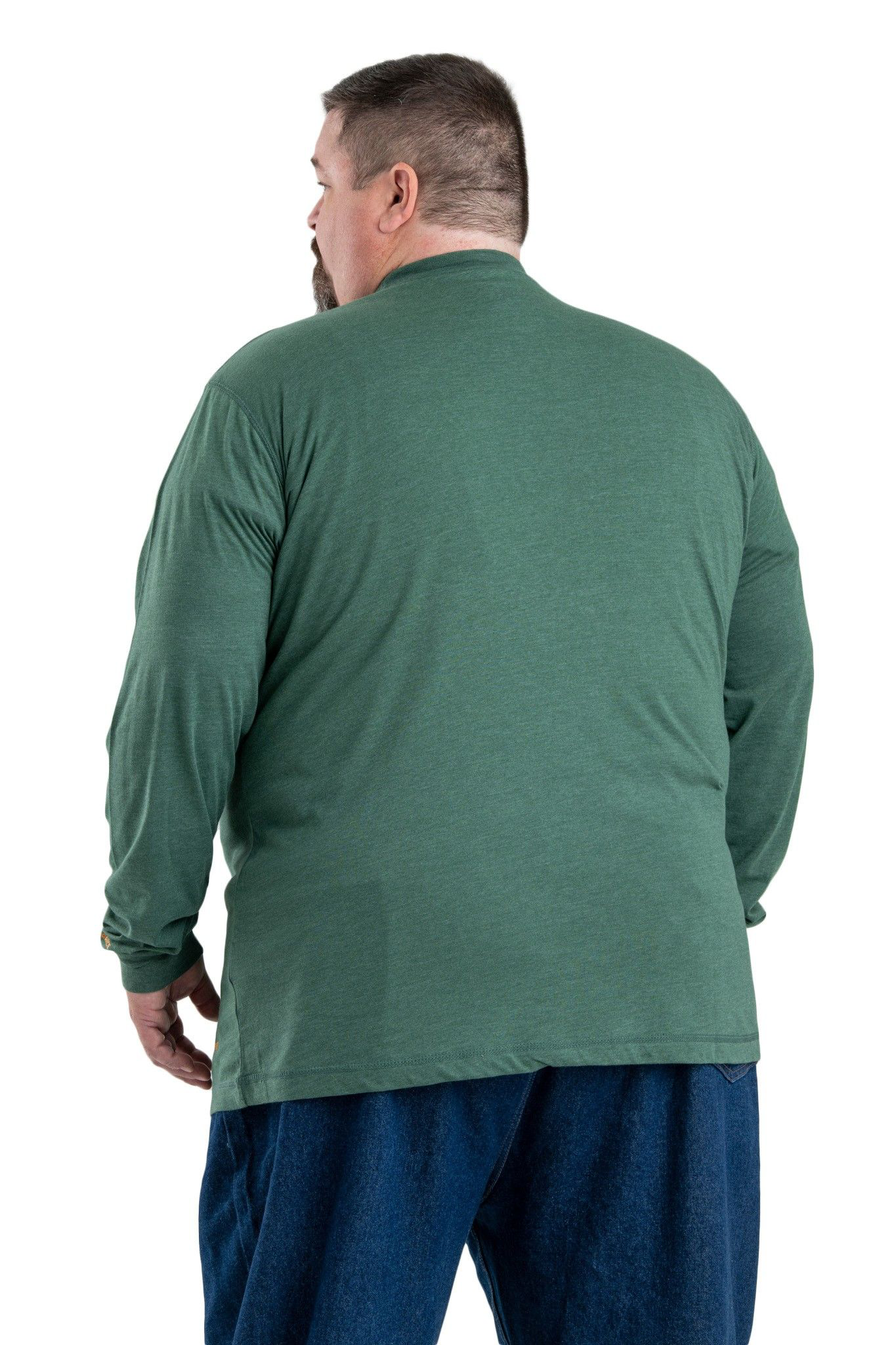 Image of Berne Performance Long-Sleeve Pocket T-Shirt for Men - Pine