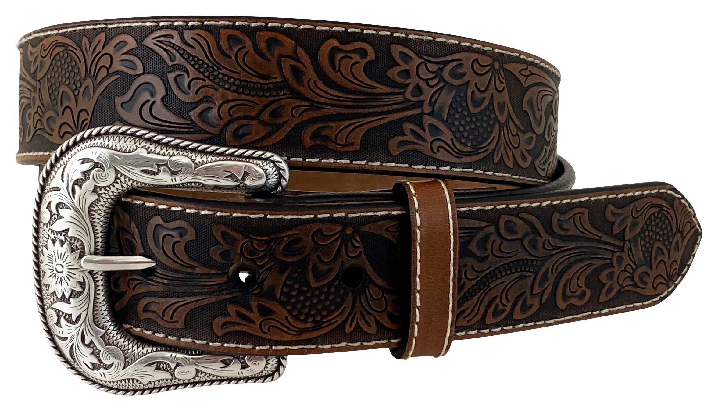 REDHEAD Ranch Embossed Leather Belt