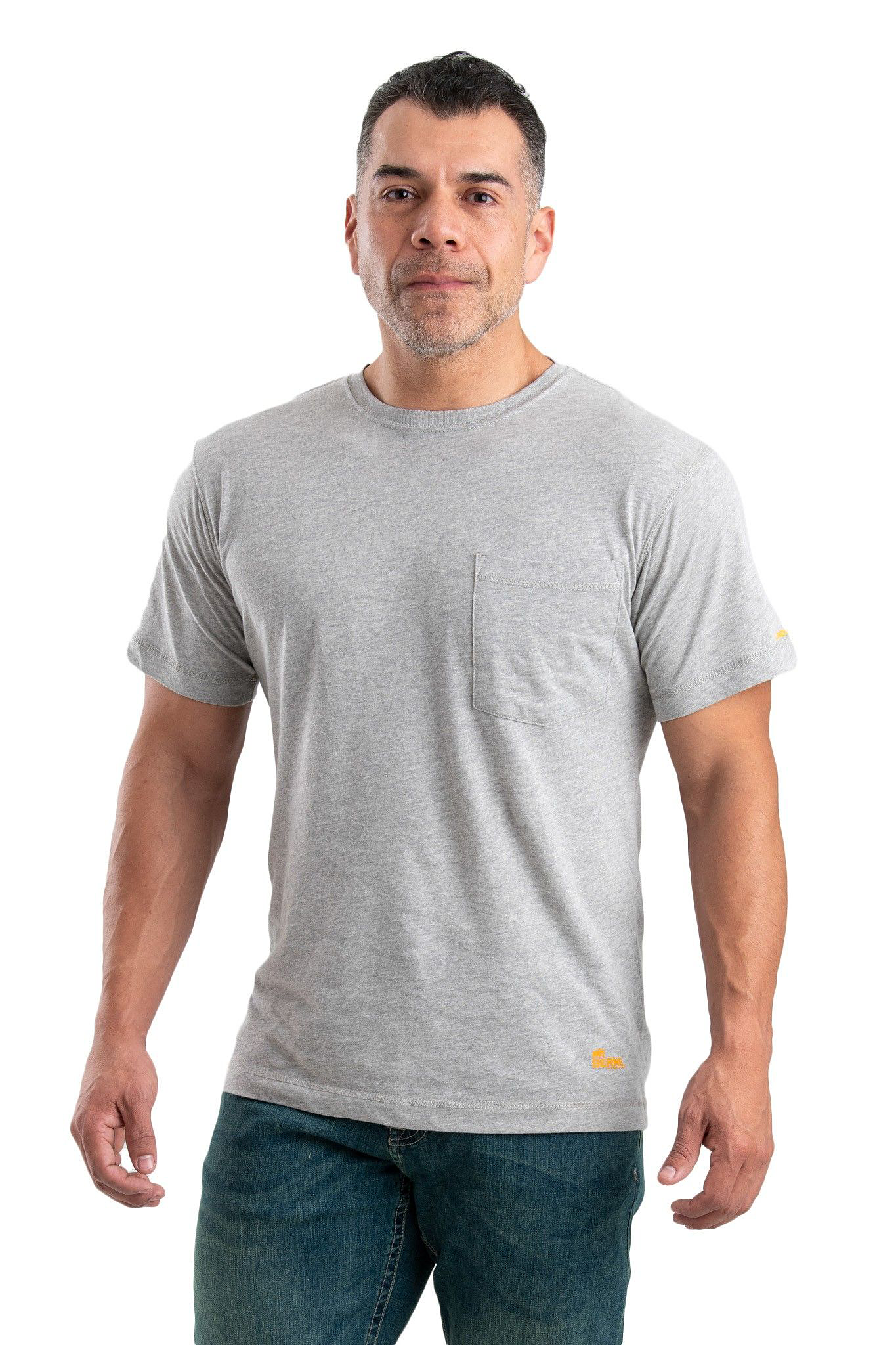 Image of Berne Performance Pocket Short-Sleeve T-Shirt - Grey
