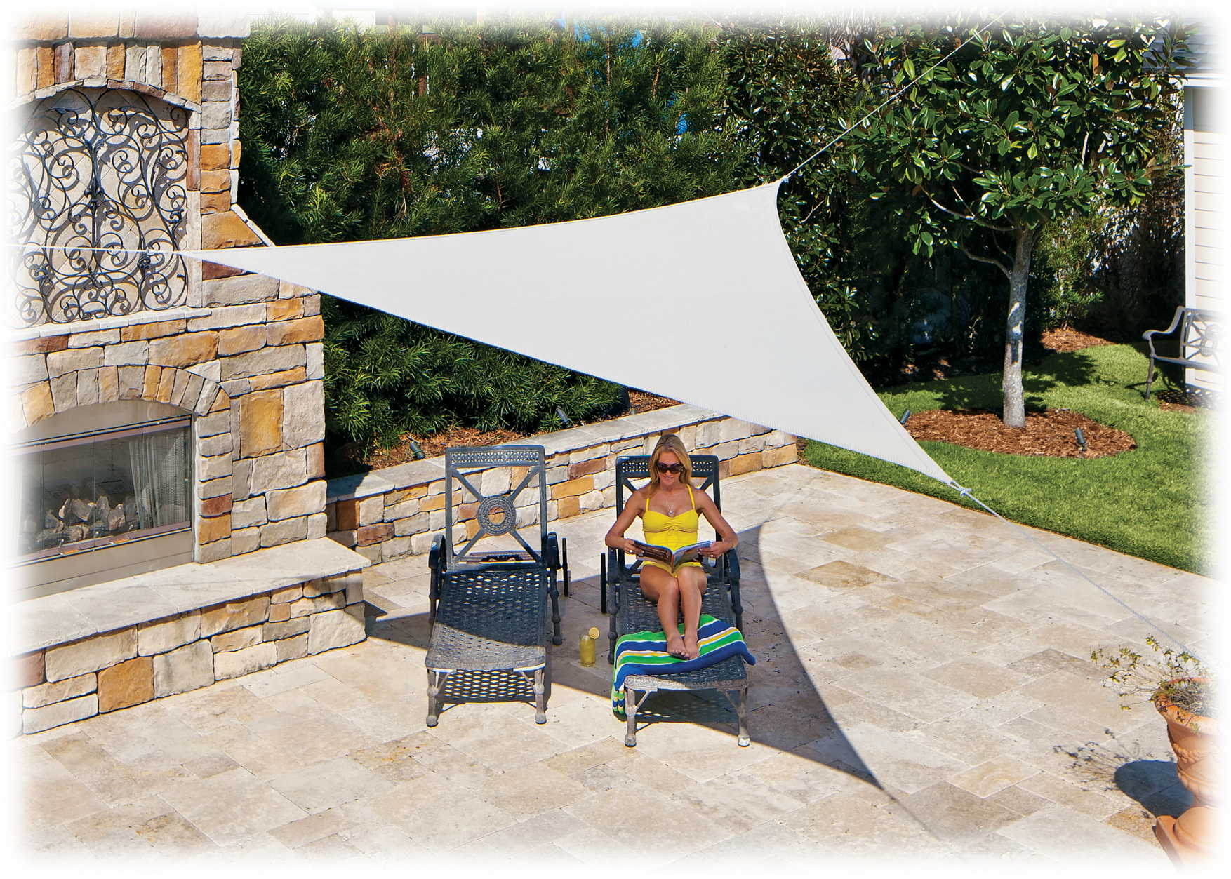 Coolaroo Ready-To-Hang 1110 Shade Sail - Pebble